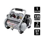 FORTRESS 1 Gallon, 135 PSI Ultra Quiet Oil-Free Hand-Carry Jobsite Air Compressor