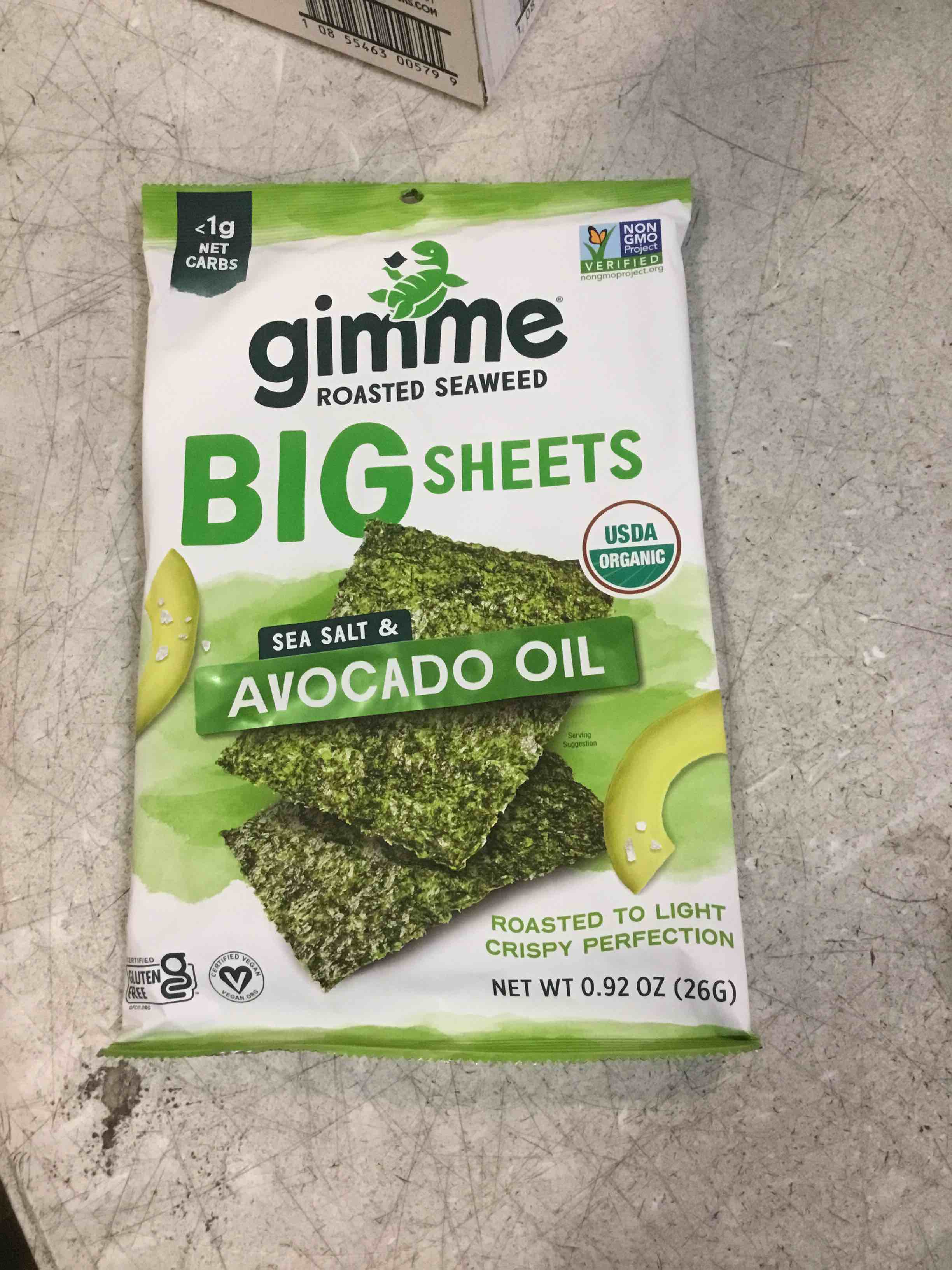 02-04-2025 (Case of 10 Pack) KHLV22000076 0.92 oz Sea Salt & Avocado Oil Roasted Seaweed