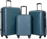 Travelhouse suitcase Hardshell Luggage Set: Lightweight Carry-On with Silent Airplane Spinner Wheels, TSA Lock and Cool Rolling Design - Ideal for Business Trips (Green, 3-Piece Set (20/24/28))