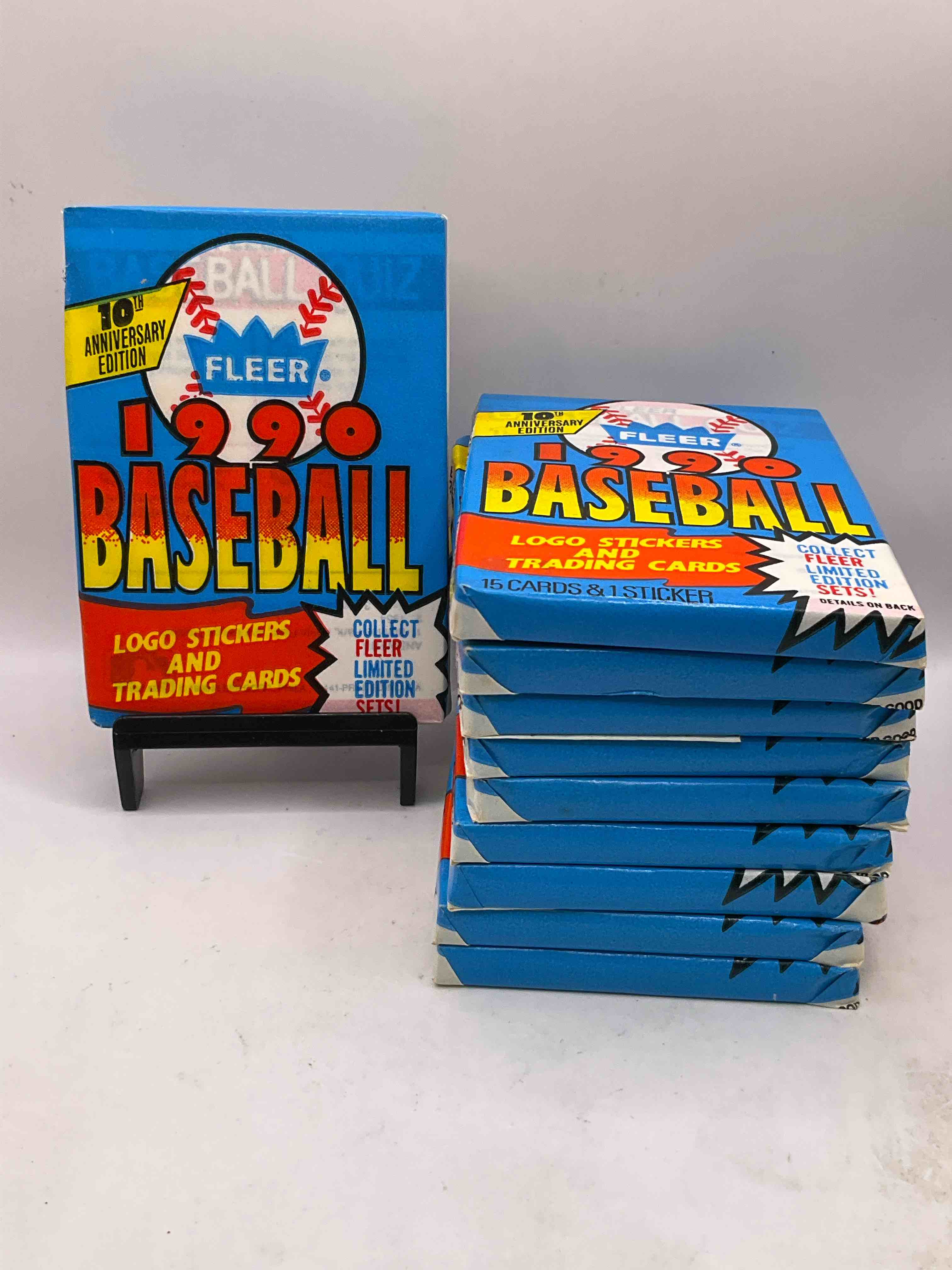 Vintage Baseball! Awesome 1990 Fleer Baseball Unopened Sports Card Wax Packs! Direct From Original Box! Search For Valuable Collectible Ken Griffey Jr Cards!