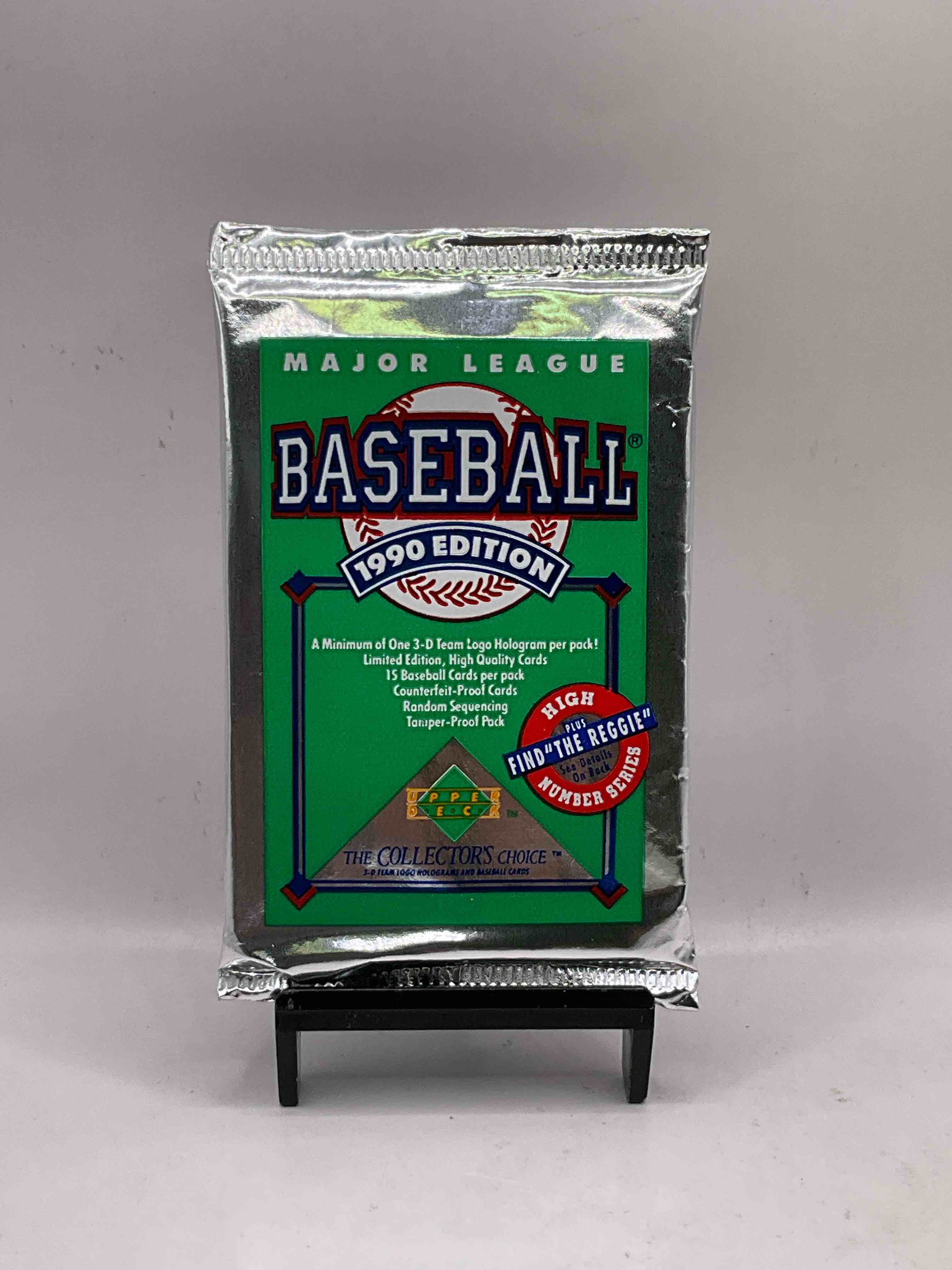 1990 Upper Deck Baseball Unopened Sports Trading Card Packs! Direct From Original Box! Look For Possible Collector’s 3D Team Logo Card! As Well As Early Ken Griffey Jr. Cards!