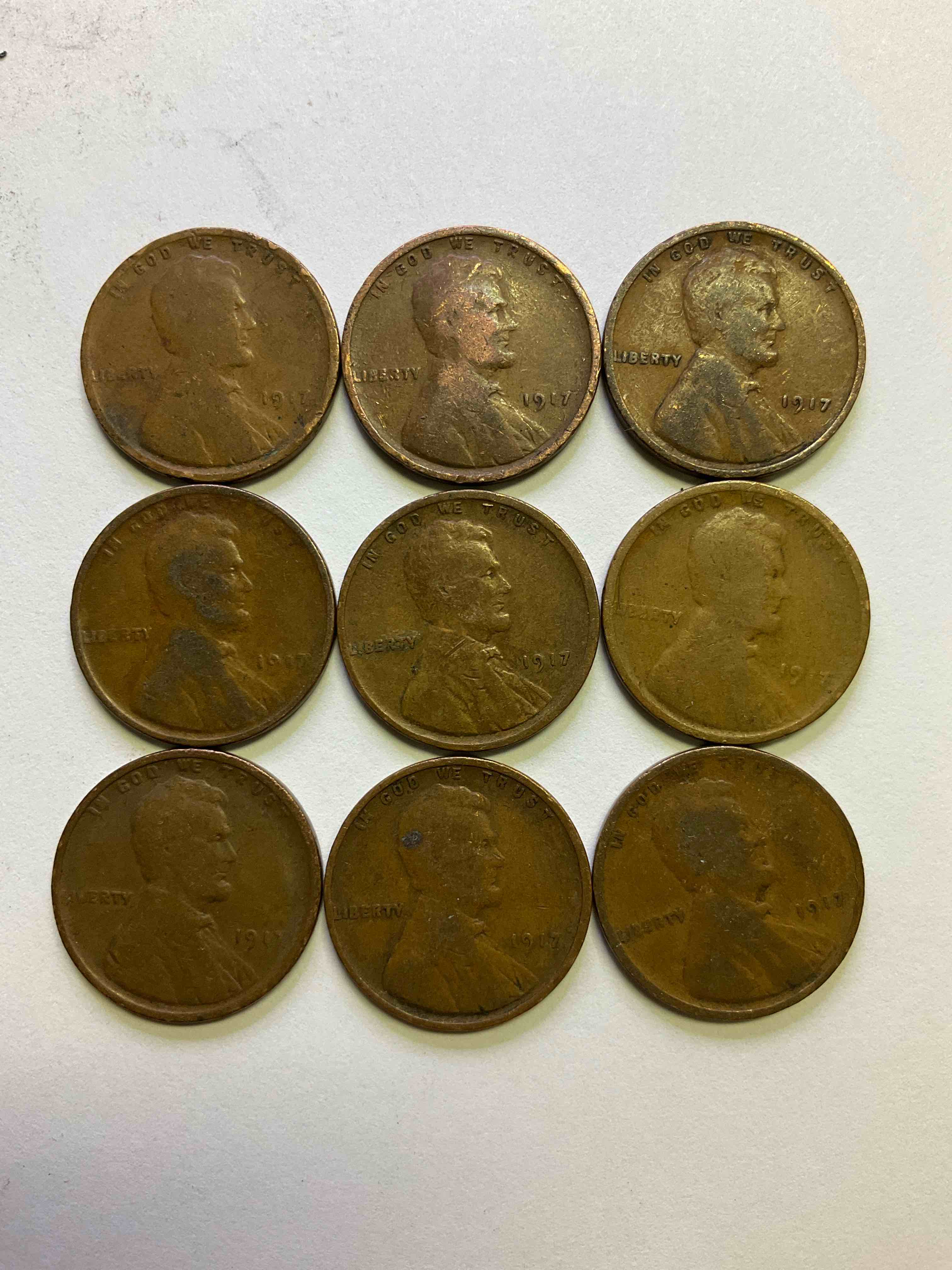 1917 World War One Pennies! 1917 Is A Year The World Would Never Forget, As It Was The Year World War One Ended. These Awesome 1917 Wheat Pennies Are True Pieces Of History And Very Hard To Find & Collect! Own Incredible Pieces Of Rare History!