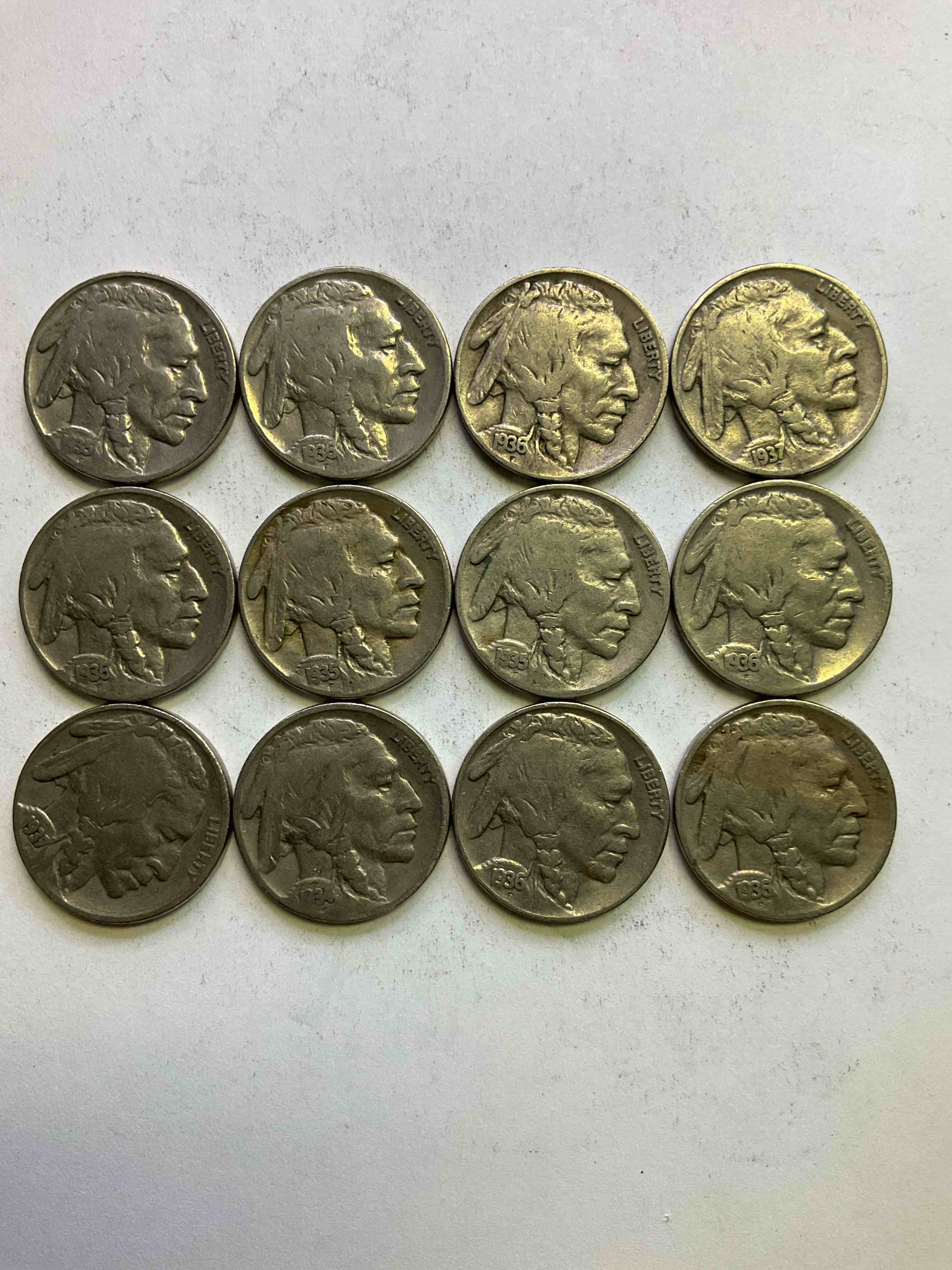 Historic Buffalo Nickels! Indian Head Buffalo Nickels Were Minted From 1913 To 1938 & Have Become A Favorite For Coin Collectors Around The World! Own Pieces Of American History With These Cool Indian Head Buffalo Nickels In Circulated Condition, Most With Visible Dates Which Is Very Rare For Buffalo Nickels!