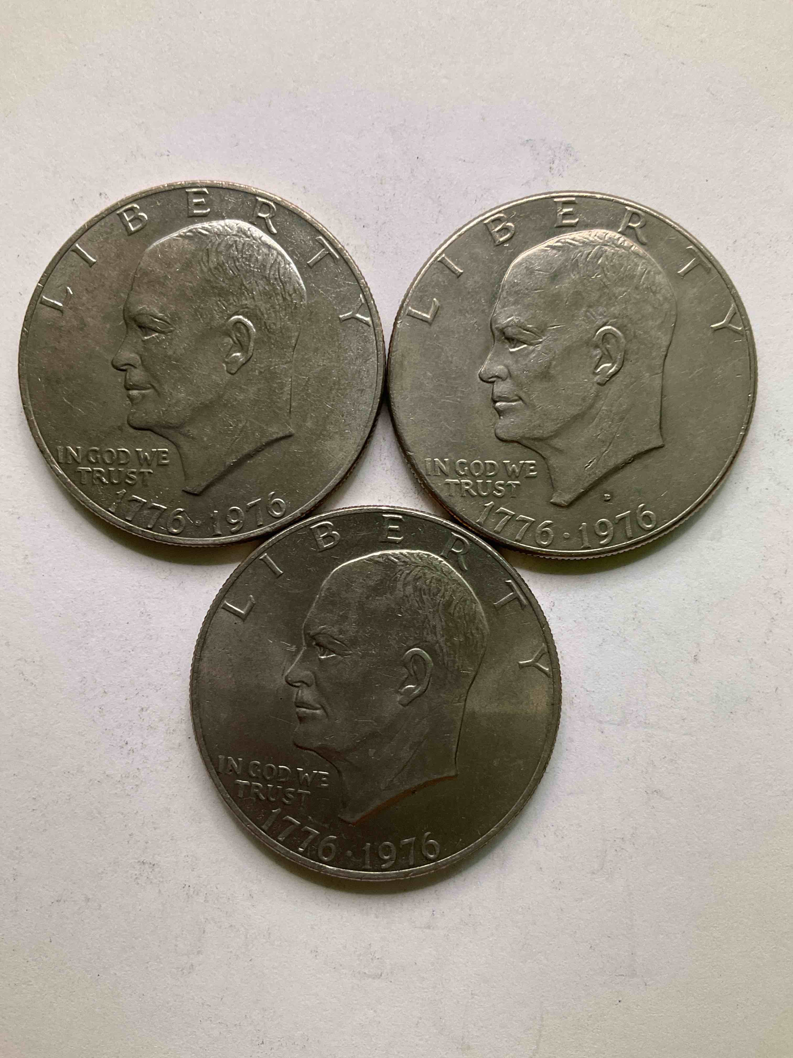 1976 Bicentennial Bliss! In 1976 The U.S. Mint Produced Coins Celebrating The 200 Year Anniversary Of America. Up For Auction Are Awesome Examples Of Eisenhower Dollar Coins Produced For This... The Infamous IKE Dollar & 200 Year Anniversary Edition! Highly Desirable For Collectors! Own Pieces Of History & Get Ready For America's 250 Year Anniversary Coming Soon!