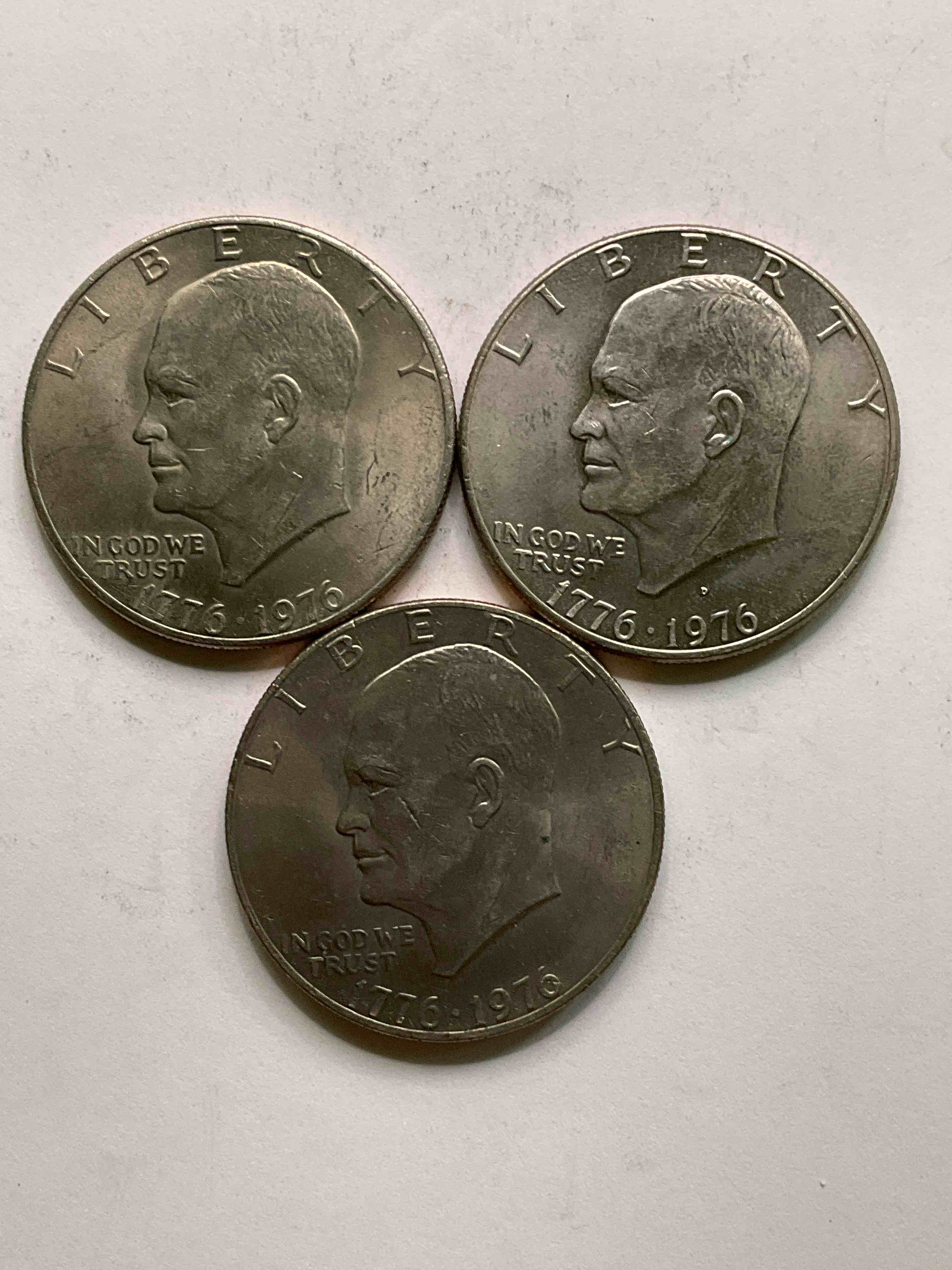 1976 Bicentennial Bliss! In 1976 The U.S. Mint Produced Coins Celebrating The 200 Year Anniversary Of America. Up For Auction Are Awesome Examples Of Eisenhower Dollar Coins Produced For This... The Infamous IKE Dollar & 200 Year Anniversary Edition! Highly Desirable For Collectors! Own Pieces Of History & Get Ready For America's 250 Year Anniversary Coming Soon!
