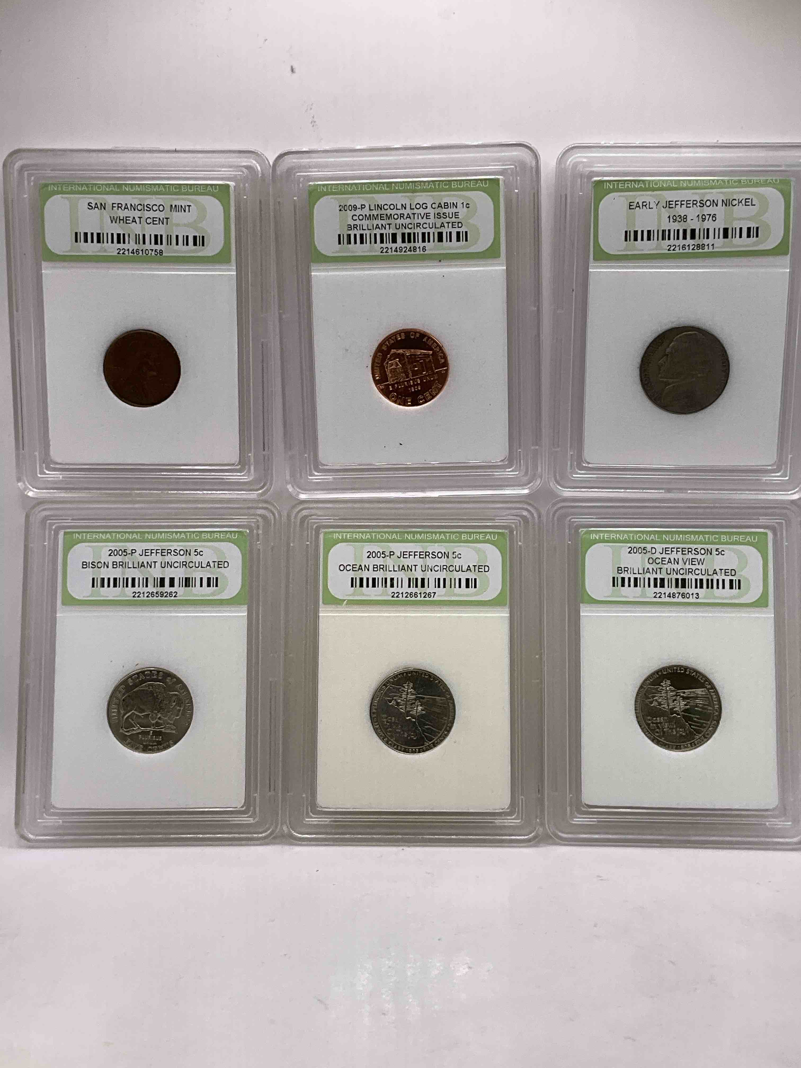 Collector's Dream! Six Different Rare, Slabbed U.S. Collector Coins In Certified/Catalogued Protective Slab Cases! A Great Way to Build An Incredible Collection Of Protected, Rare U.S. Coins! Great For The Coin Fan & Collector!
