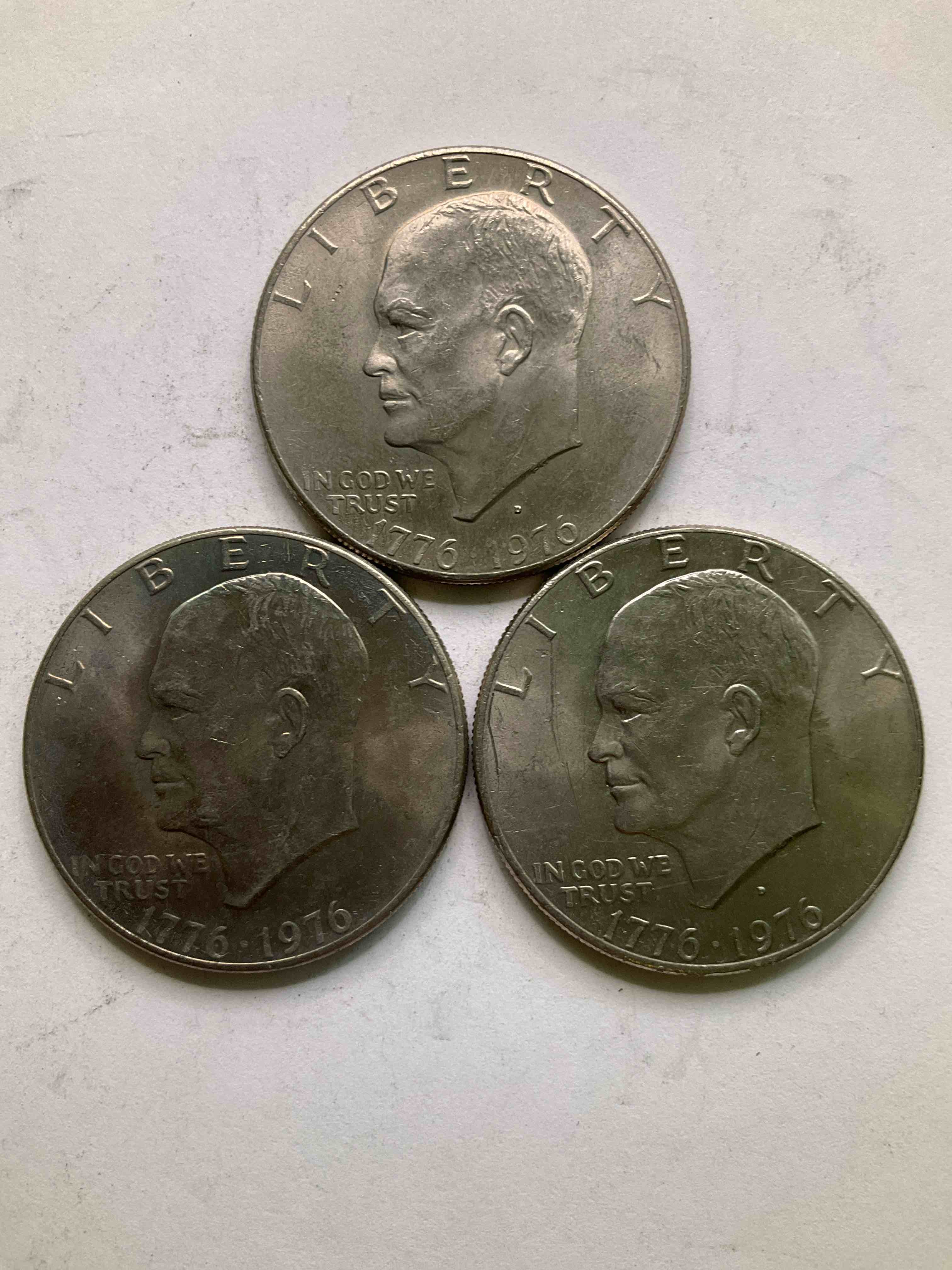 1976 Bicentennial Bliss! In 1976 The U.S. Mint Produced Coins Celebrating The 200 Year Anniversary Of America. Up For Auction Are Awesome Examples Of Eisenhower Dollar Coins Produced For This... The Infamous IKE Dollar & 200 Year Anniversary Edition! Highly Desirable For Collectors! Own Pieces Of History & Get Ready For America's 250 Year Anniversary Coming Soon!