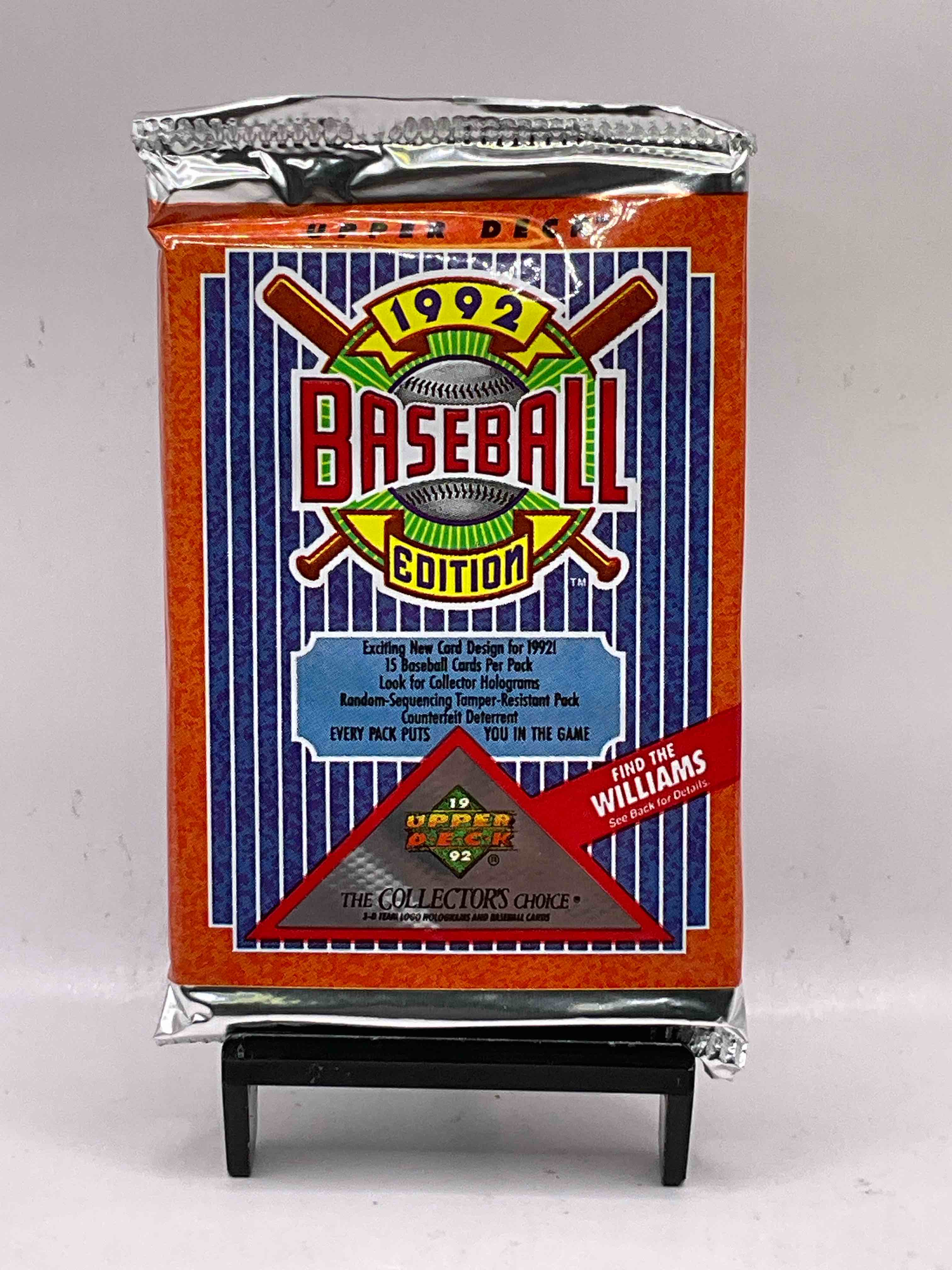 1992 Upper Deck Baseball Sealed Sports & Collectible Card Pack, Direct From Original Sealed Retail Case! Search For Ultra Rare & Valuable Ted Williams & Johnny Bench Signed Insert Cards As Well As Deion Sanders, Ken Griffey Jr., Nolan Ryan & So Much More!