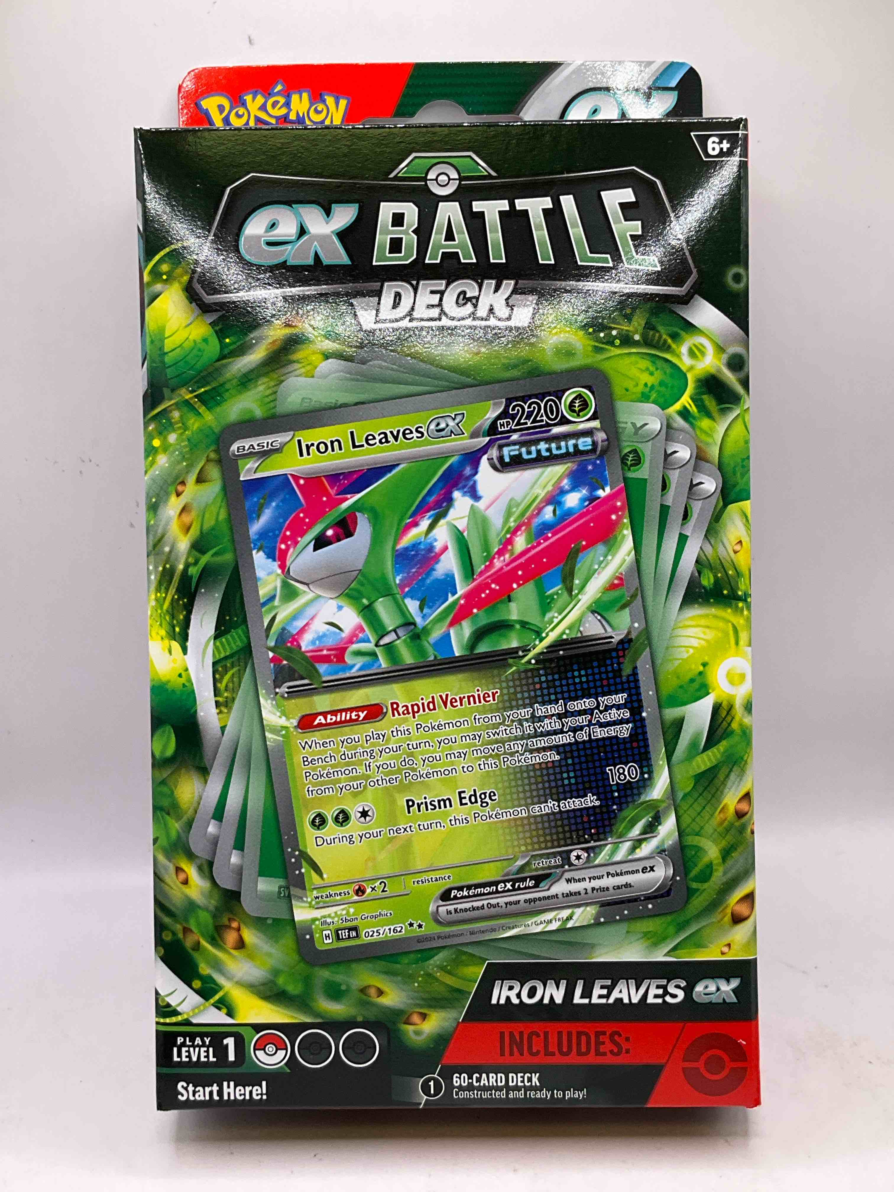 Pokemon EX Battle Deck, IRON LEAVES EX, Level 1, Brand New In Sealed Original Packaging! Features 60 Card Deck Constructed & Ready To Playl Join The Pokemon Craze!