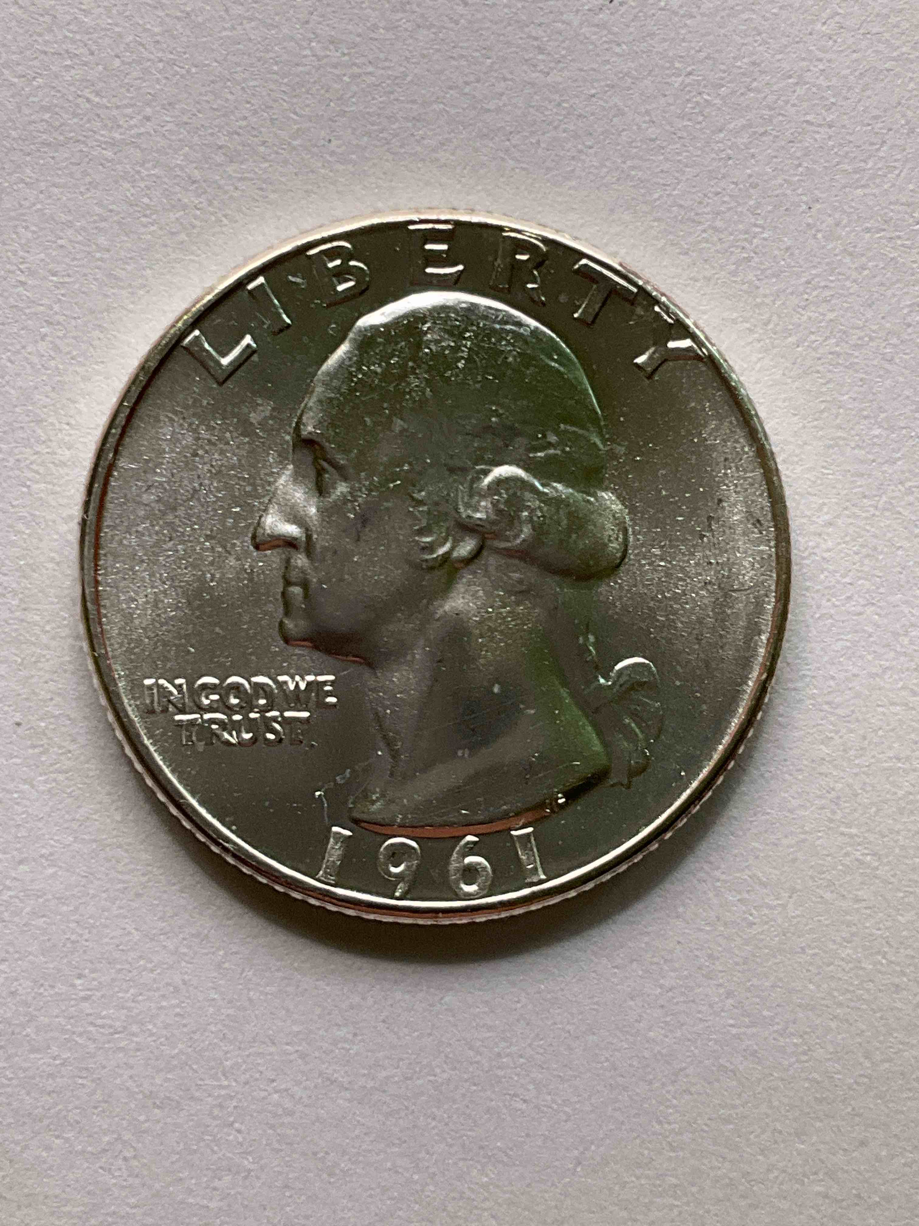 George Washington Brilliant Uncirculated Silver! Pre 1965 U.S. Quarter Dollar Coins Were Actually Silver, Here Are two Great Examples Of Awesome, Pristine George Washington Silver Quarters, Stunning & Uncirculated! Rare 1961 Mint! Great For Investing In Precious Metals! These Coins Were Minted At 90% Silver and 10% Copper, Giving Them A Net Weight Of .18084 Ounces Of Pure Silver Per Coin! Very Hard To Find Uncirculated, Stunning! Invest In Fine U.S. Silver!