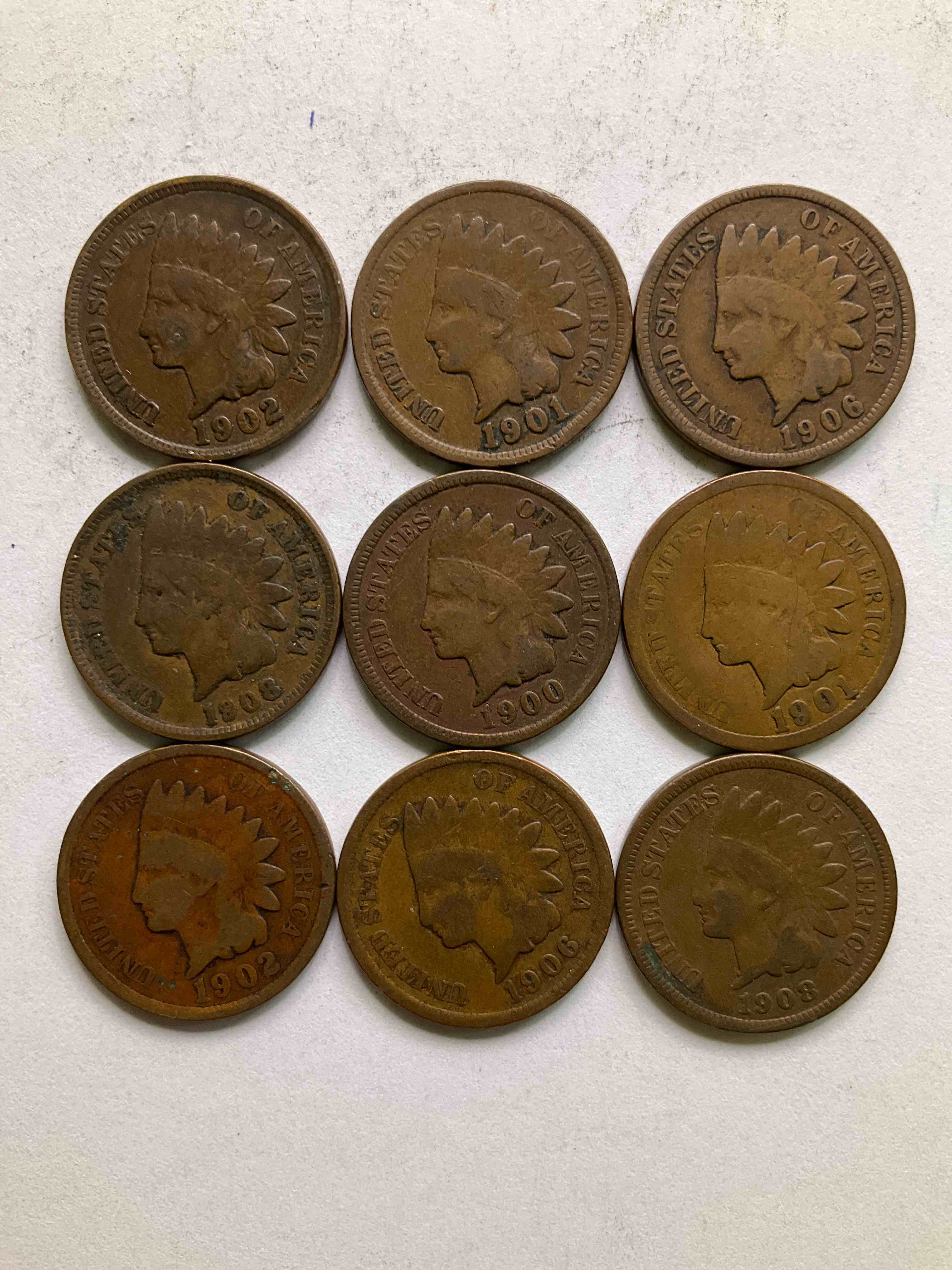 Indian Head Pennies! These Gorgeous U.S. Pennies Were Minted From 1859-1909 & Have Become Serious Collector Items! The "Indian Head" Design Is Actually A Representation Of Lady Liberty Wearing An Indian Headdress. Here Are Beautiful, Well-Kept Examples Representing Many Different Mint Years! Great For Collecting, Investing & Learning History, & Rare With Visible Dates!