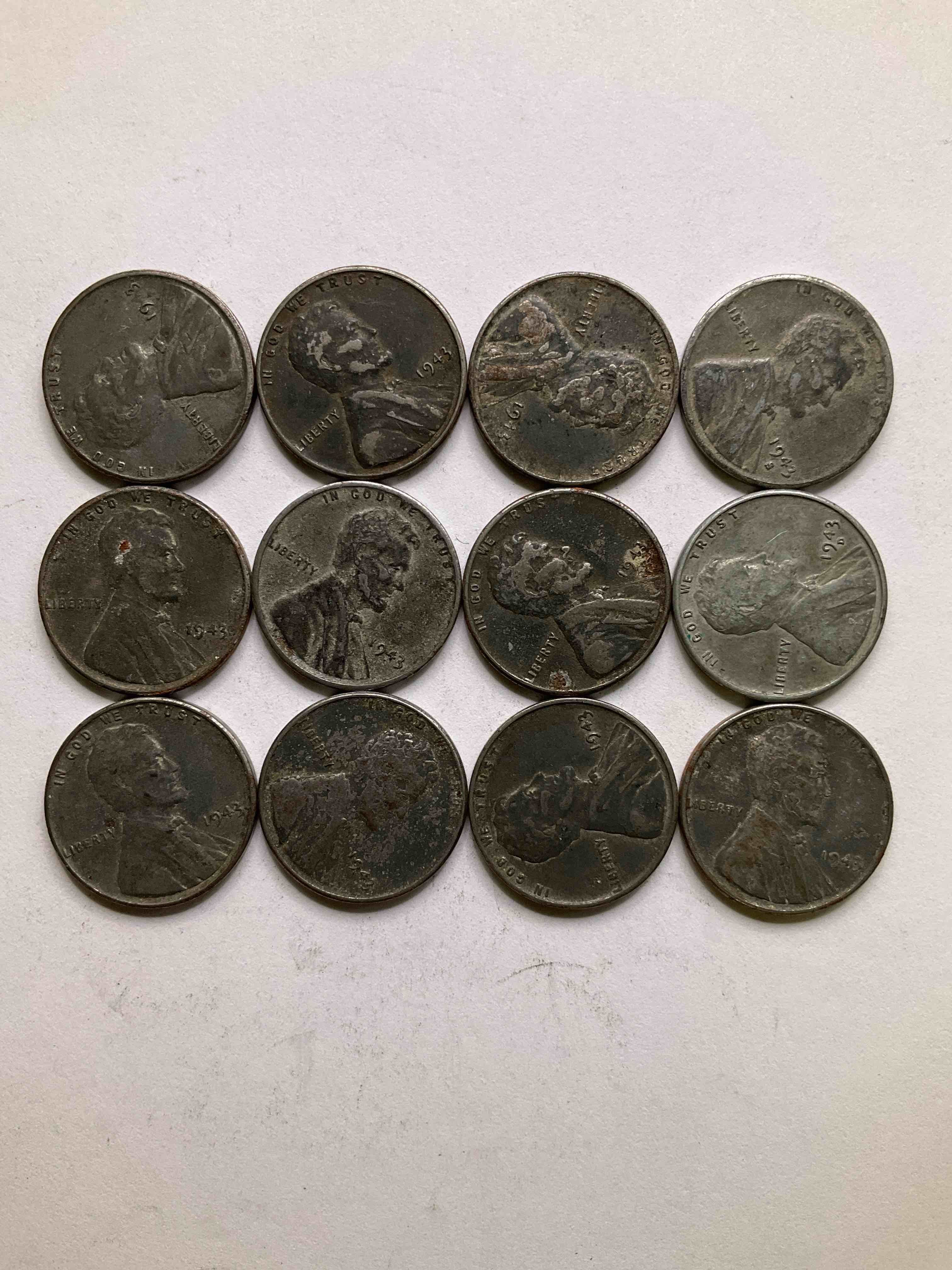 1943 World War Il History! Did You Know That In 1943 Copper Was So Valuable For Making Ammunition That The U.S. Treasury Made Pennies Out Of Steel?! 1943 STEEL Pennies Have Become Valuable, Rare Collector Items! Up For Auction Are Rare WWII Steel Pennies Appearing Circulated. Own Pieces Of World War II History That Are An Awesome Investment!