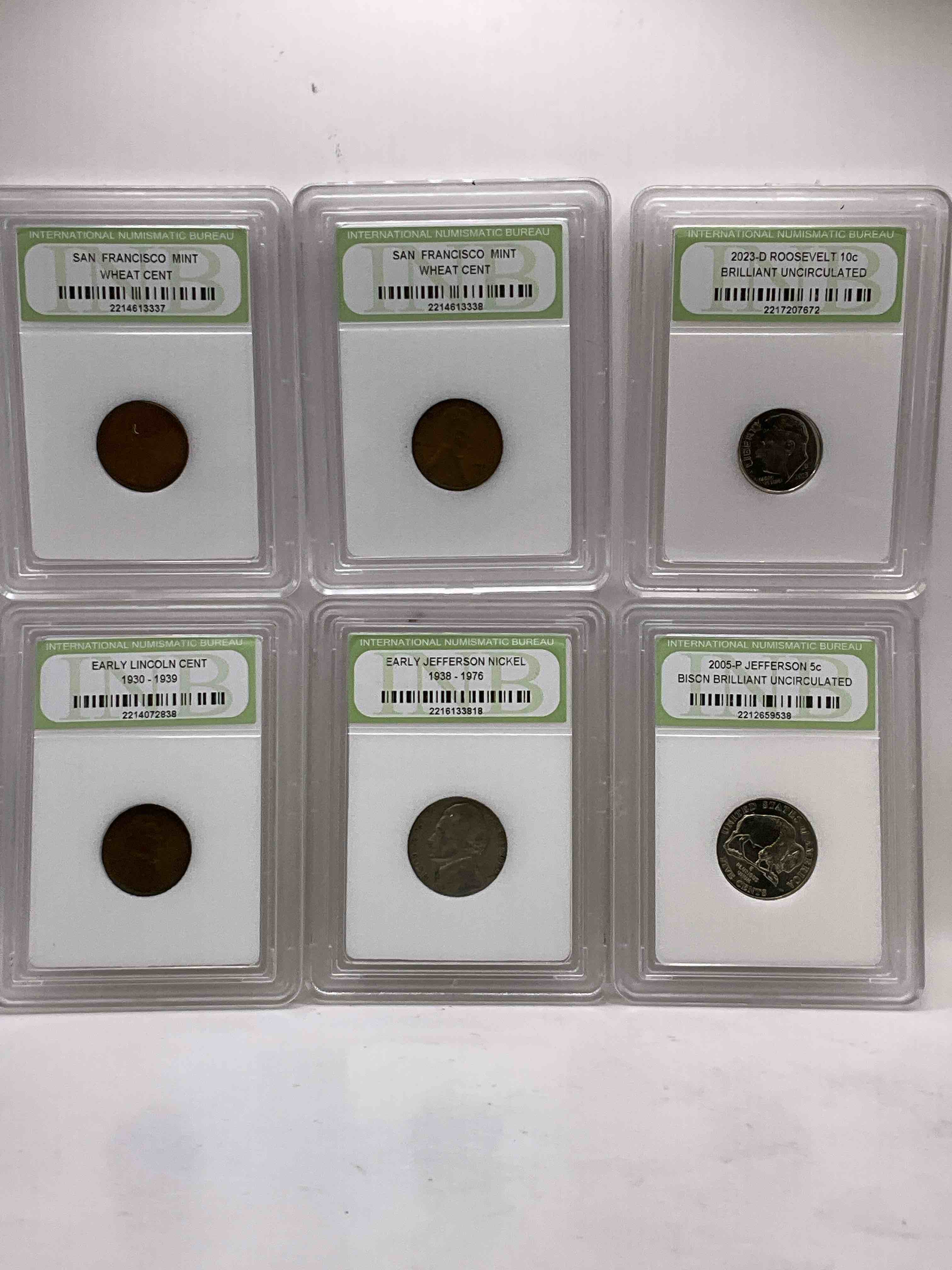 Collector's Dream! Six Different Rare, Slabbed U.S. Collector Coins In Certified/Catalogued Protective Slab Cases! A Great Way to Build An Incredible Collection Of Protected, Rare U.S. Coins! Great For The Coin Fan & Collector!