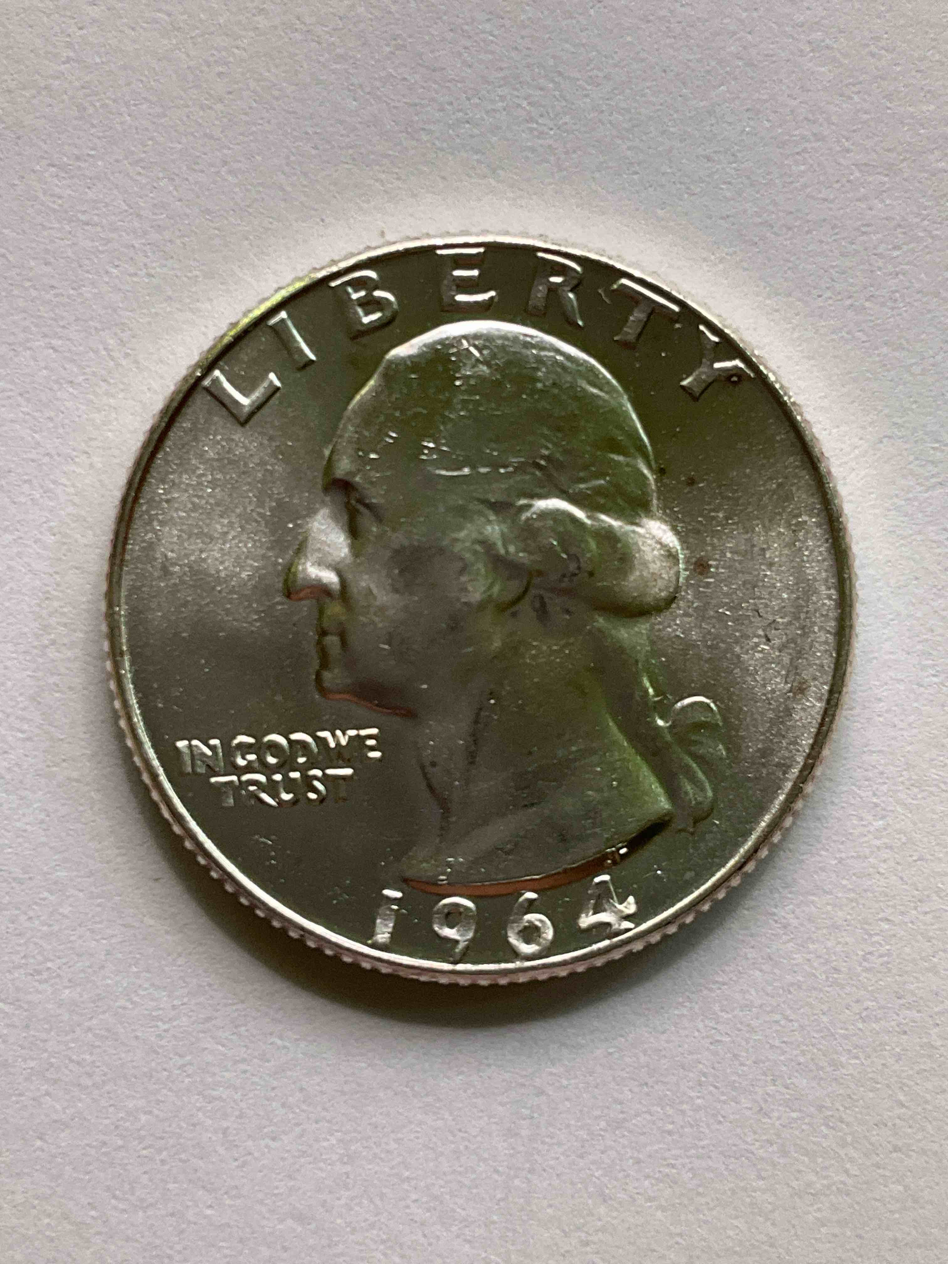George Washington Brilliant Uncirculated Silver! Pre 1965 U.S. Quarter Dollar Coins Were Actually Silver, Here Are two Great Examples Of Awesome, Pristine George Washington Silver Quarters, Stunning & Uncirculated! Rare 1964 Mint! Great For Investing In Precious Metals! These Coins Were Minted At 90% Silver and 10% Copper, Giving Them A Net Weight Of .18084 Ounces Of Pure Silver Per Coin! Very Hard To Find Uncirculated, Stunning! Invest In Fine U.S. Silver!