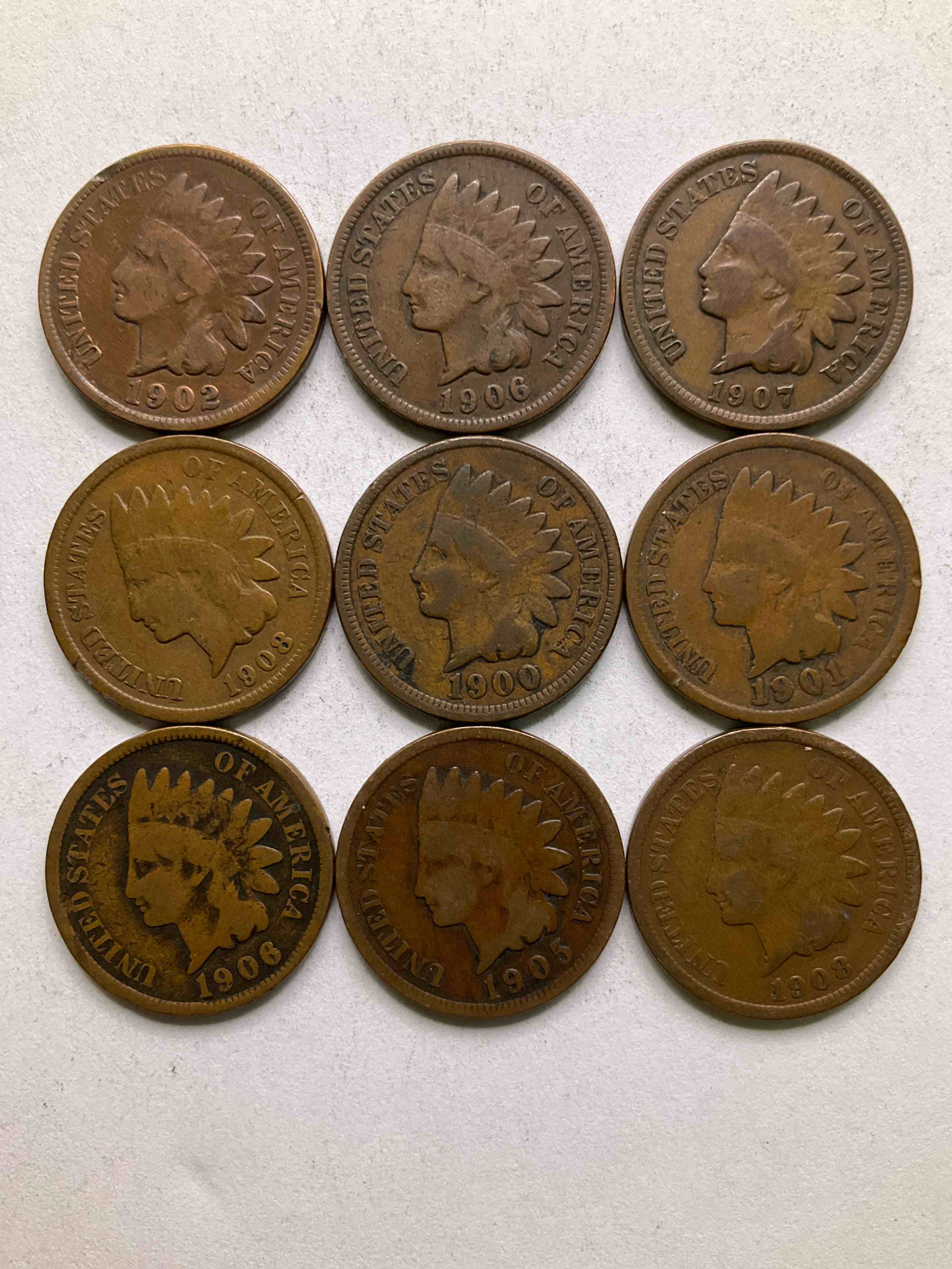 Indian Head Pennies! These Gorgeous U.S. Pennies Were Minted From 1859-1909 & Have Become Serious Collector Items! The "Indian Head" Design Is Actually A Representation Of Lady Liberty Wearing An Indian Headdress. Here Are Beautiful, Well-Kept Examples Representing Many Different Mint Years! Great For Collecting, Investing & Learning History, & Rare With Visible Dates!