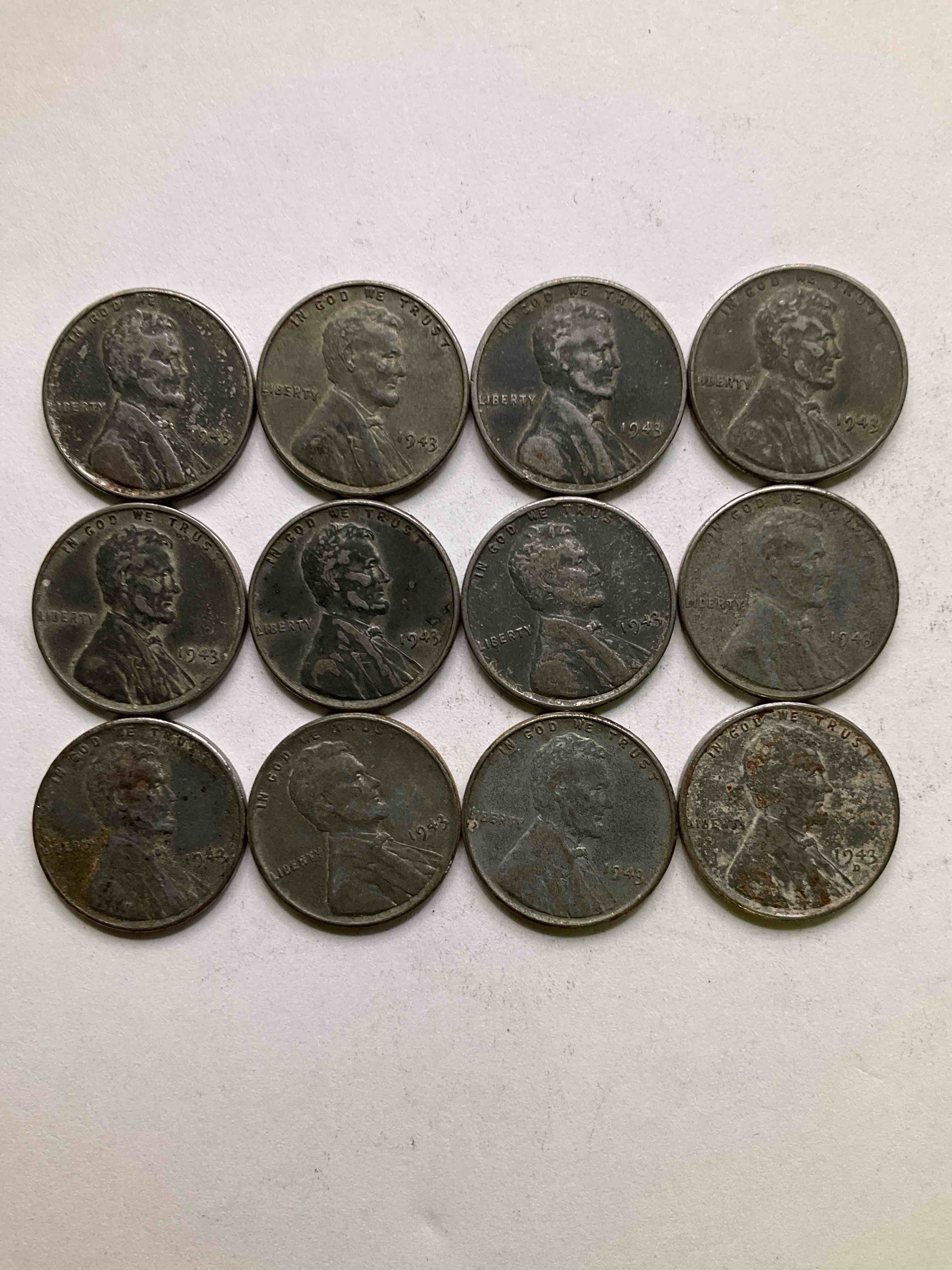 1943 World War Il History! Did You Know That In 1943 Copper Was So Valuable For Making Ammunition That The U.S. Treasury Made Pennies Out Of Steel?! 1943 STEEL Pennies Have Become Valuable, Rare Collector Items! Up For Auction Are Rare WWII Steel Pennies Appearing Circulated. Own Pieces Of World War II History That Are An Awesome Investment!