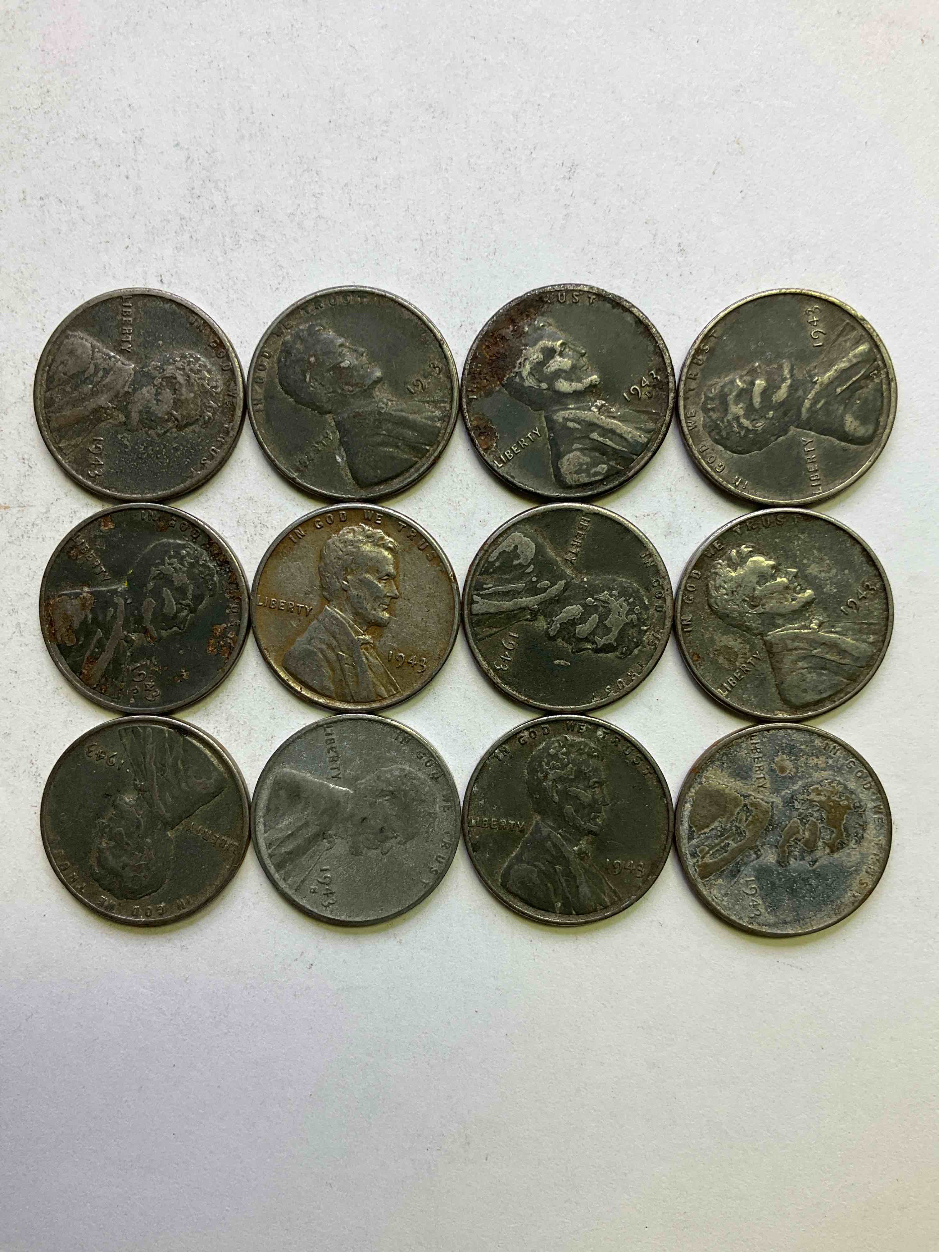 1943 World War Il History! Did You Know That In 1943 Copper Was So Valuable For Making Ammunition That The U.S. Treasury Made Pennies Out Of Steel?! 1943 STEEL Pennies Have Become Valuable, Rare Collector Items! Up For Auction Are Rare WWII Steel Pennies Appearing Circulated. Own Pieces Of World War II History That Are An Awesome Investment!