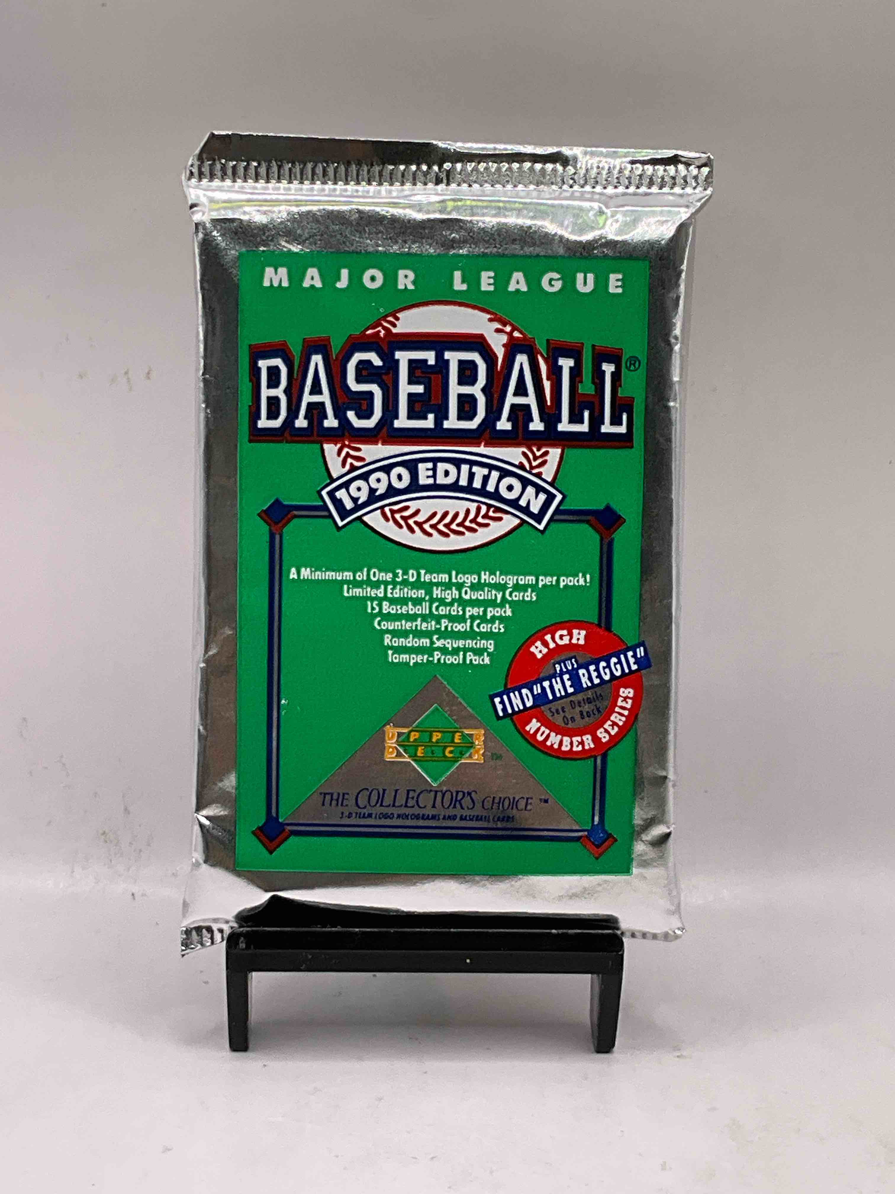 1990 Upper Deck Baseball Unopened Sports Trading Card Packs! Direct From Original Box! Look For Possible Collector’s 3D Team Logo Card! As Well As Early Ken Griffey Jr. Cards!