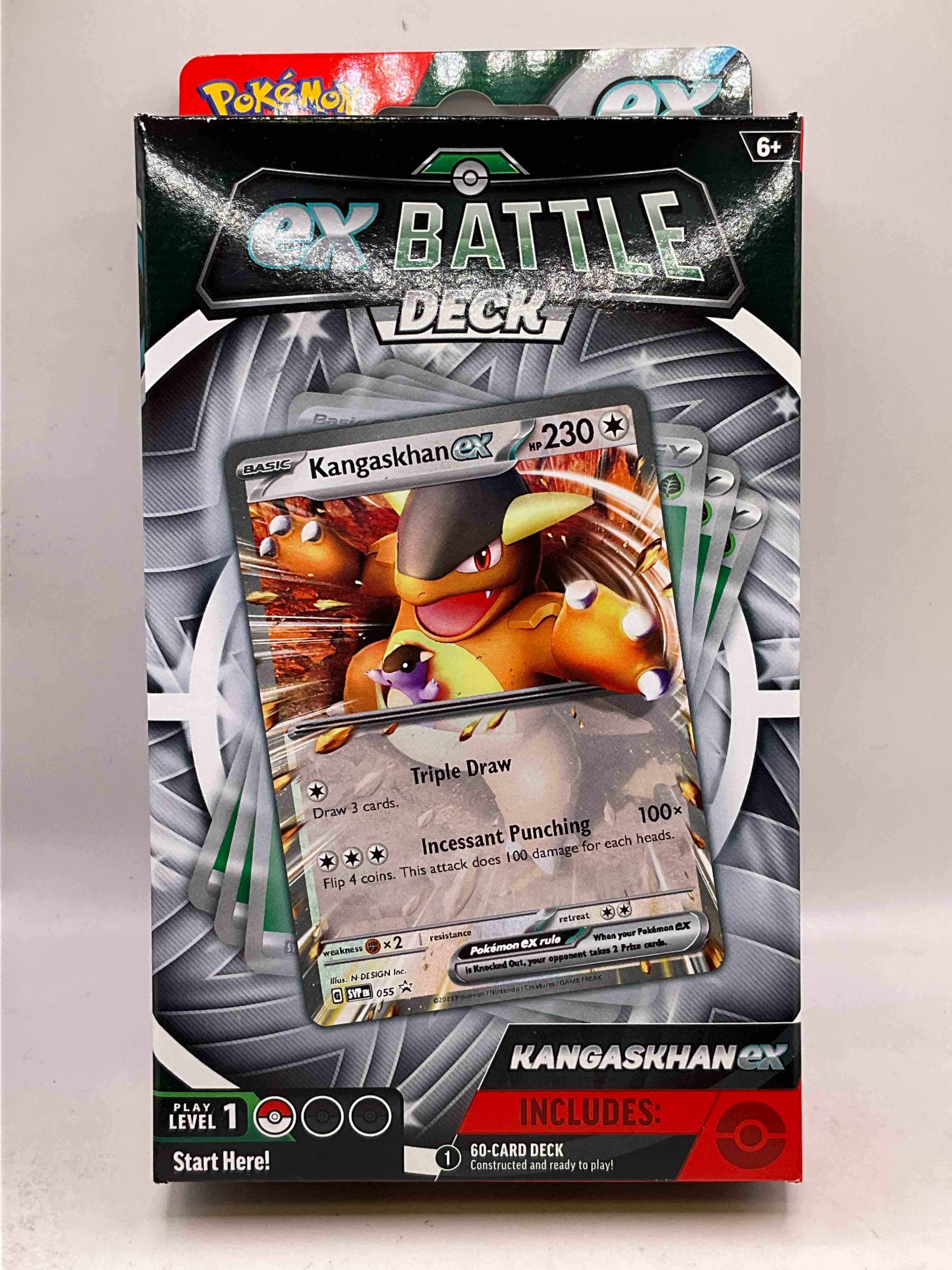 Pokemon DELUXE Battle Deck, Kangaskhan EX Trading Card Game, Level 2, Brand New In Sealed Original Packaging! Features Three Foil Cards, One Metallic Goin, One Deck Box, Playmat & More! Join The Pokemon Craze!