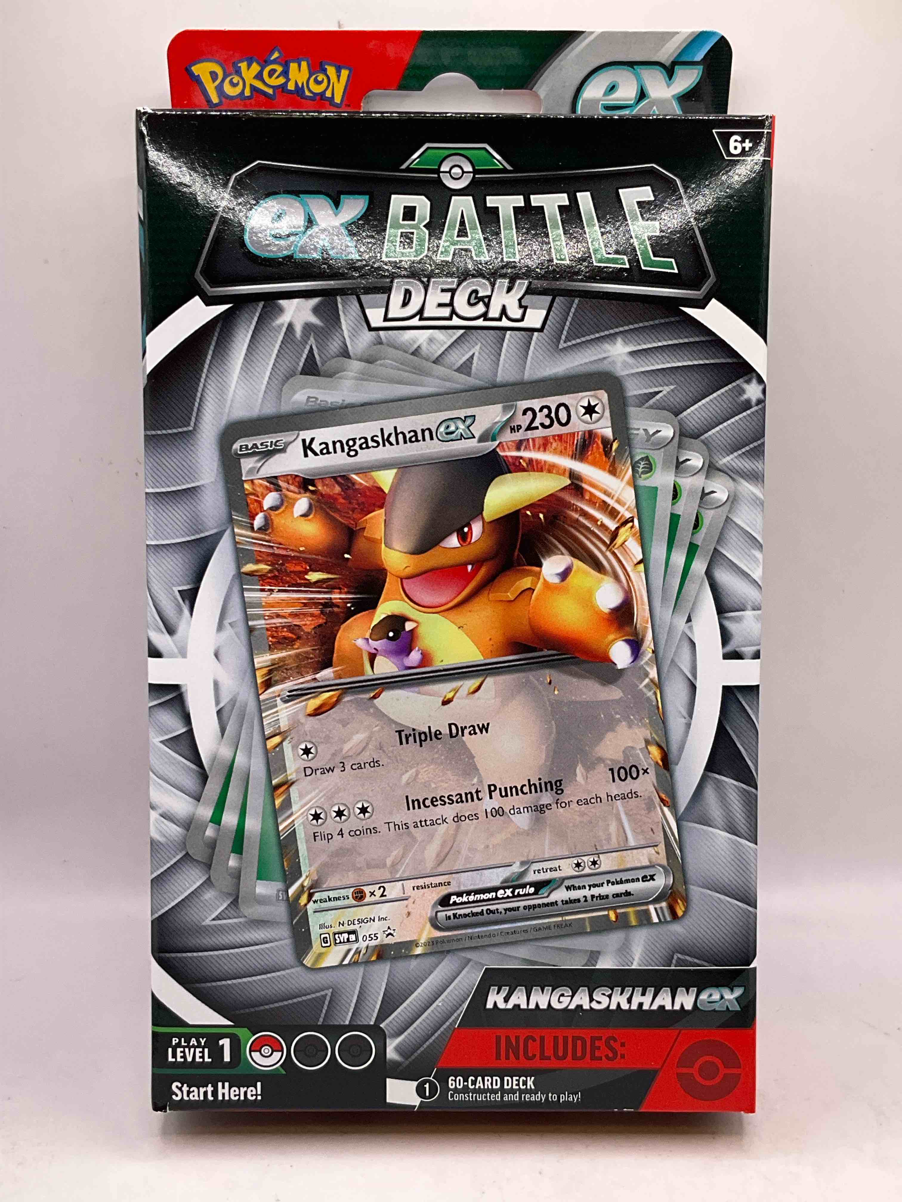 Pokemon DELUXE Battle Deck, Kangaskhan EX Trading Card Game, Level 2, Brand New In Sealed Original Packaging! Features Three Foil Cards, One Metallic Goin, One Deck Box, Playmat & More! Join The Pokemon Craze!