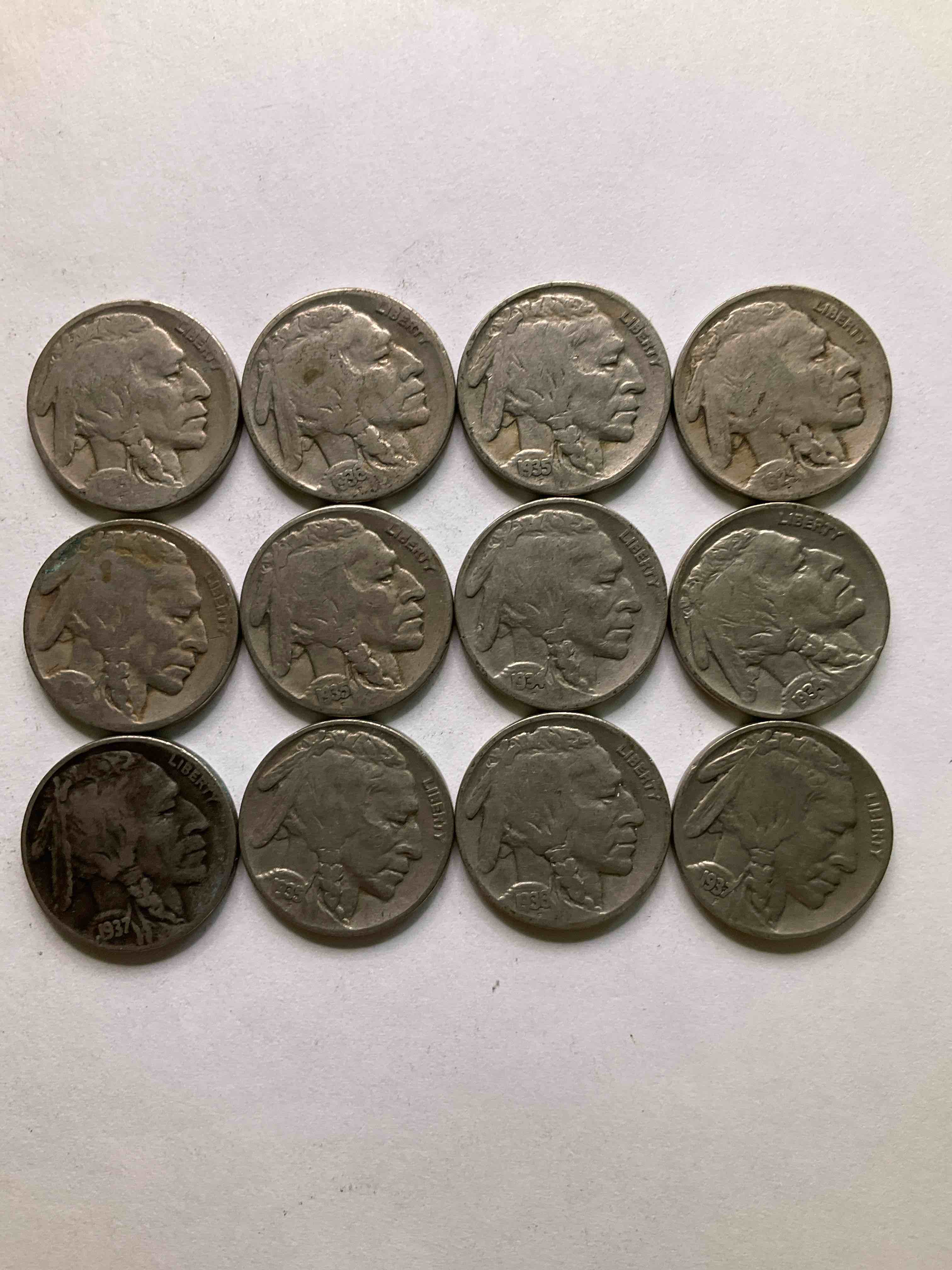 Historic Buffalo Nickels! Indian Head Buffalo Nickels Were Minted From 1913 To 1938 & Have Become A Favorite For Coin Collectors Around The World! Own Pieces Of American History With These Cool Indian Head Buffalo Nickels In Circulated Condition, Most With Visible Dates Which Is Very Rare For Buffalo Nickels!