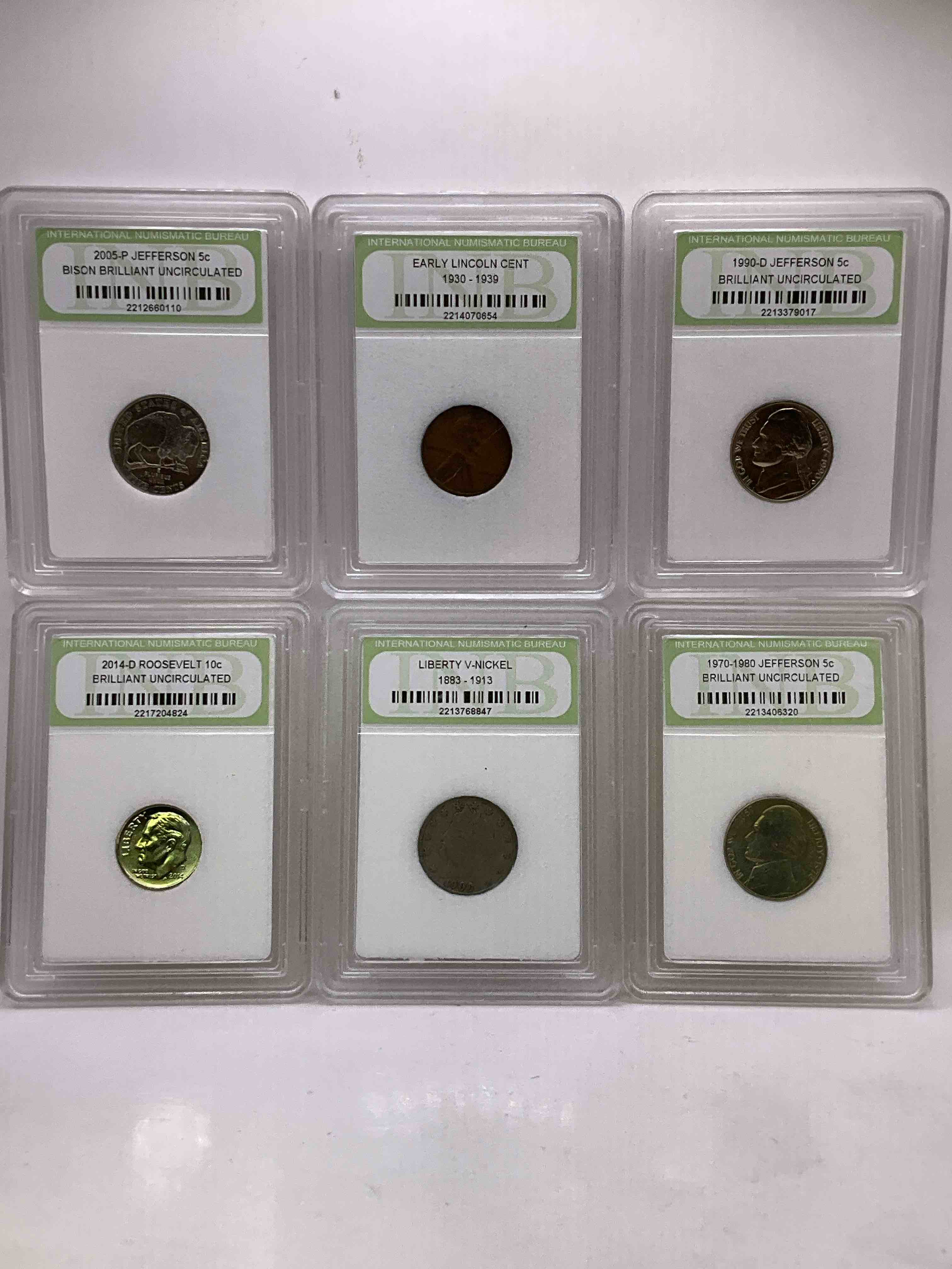 Collector's Dream! Six Different Rare, Slabbed U.S. Collector Coins In Certified/Catalogued Protective Slab Cases! A Great Way to Build An Incredible Collection Of Protected, Rare U.S. Coins! Great For The Coin Fan & Collector!