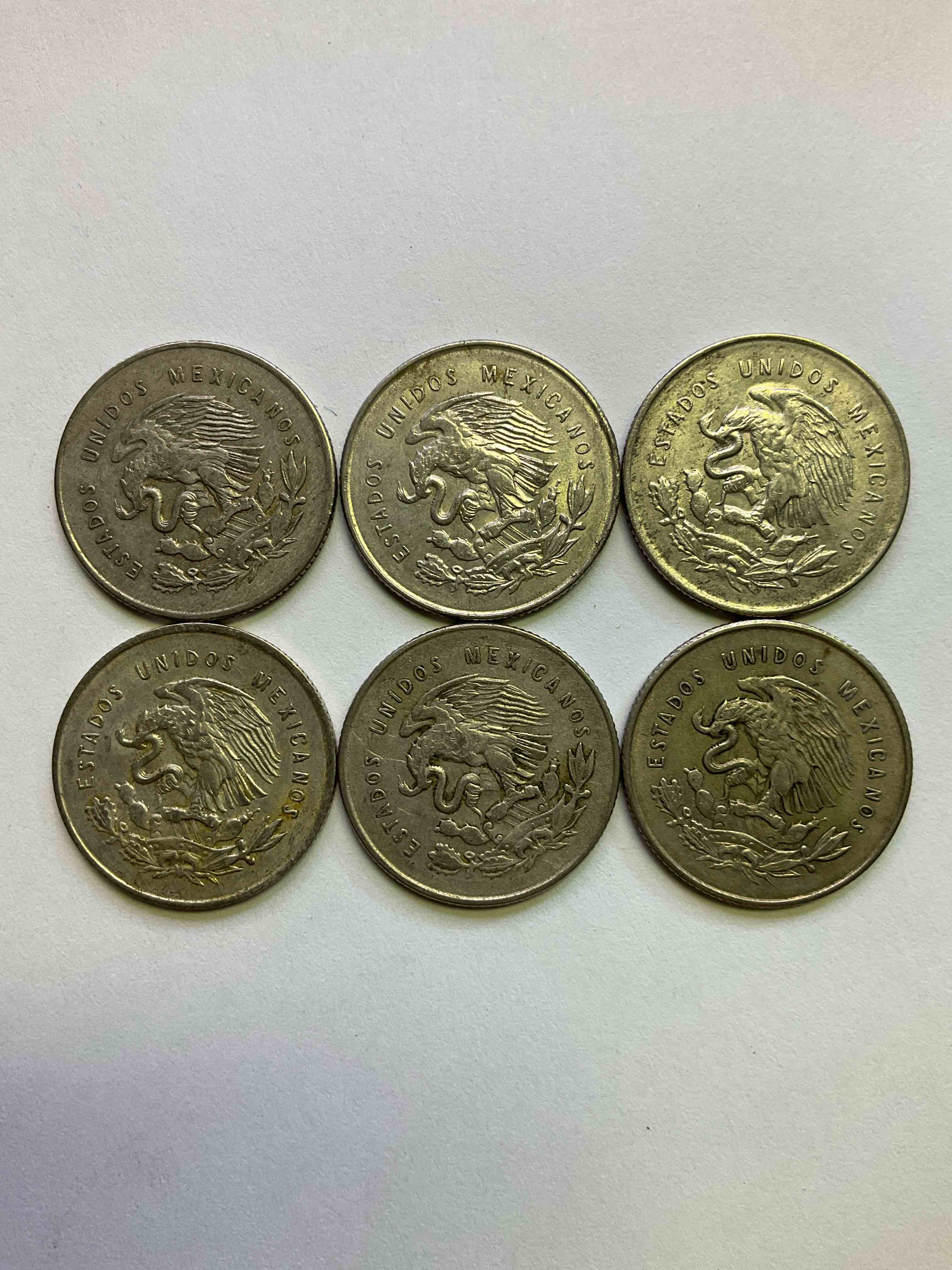 Antique Rare Mexican Silver! Lot Of Silver Antique Mexican Coins, 25 Centavos Minted In .300 (30%) Mexican Silver. Coins From The Early 1950's & Have A Really Stunning Design. These Coins Are Rarely Seen & Are Great For Collecting Rare Coins & Also For Investing In Precious Metals. You May Never See These Coins Up For Auction Again. A Great Chance To Acquire Unique Antique Mexican Silver!