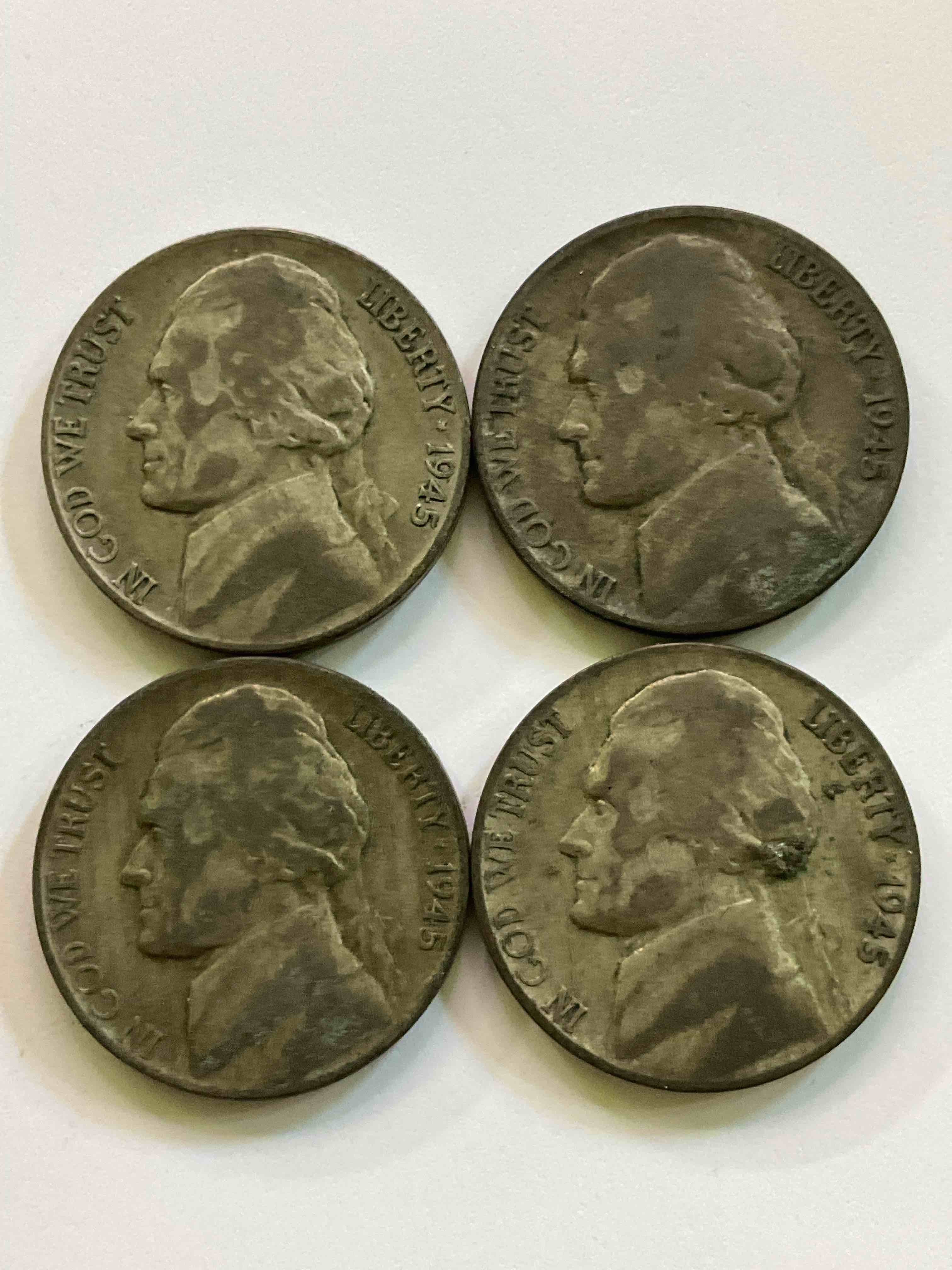 World War II Silver! Did You Know That Nickels Were Actually Made Of Silver During World War I In 1942- 1945? This Is Because America Needed Nickel To Make Ammunition, So The U.S. Treasury Made Nickels Out Of Partial Silver Instead Of Nickel For These Three Years Only! Own Great Pieces Of Rare World War II Silver. All Silver Nickels Dated...  Some At The Height Of The War! Each Nickel Was Minted At 35% Silver, 56% Copper & 9% Manganese. Own Rare Pieces Of Valuable World War II Precious Metal History! Hard To Find!