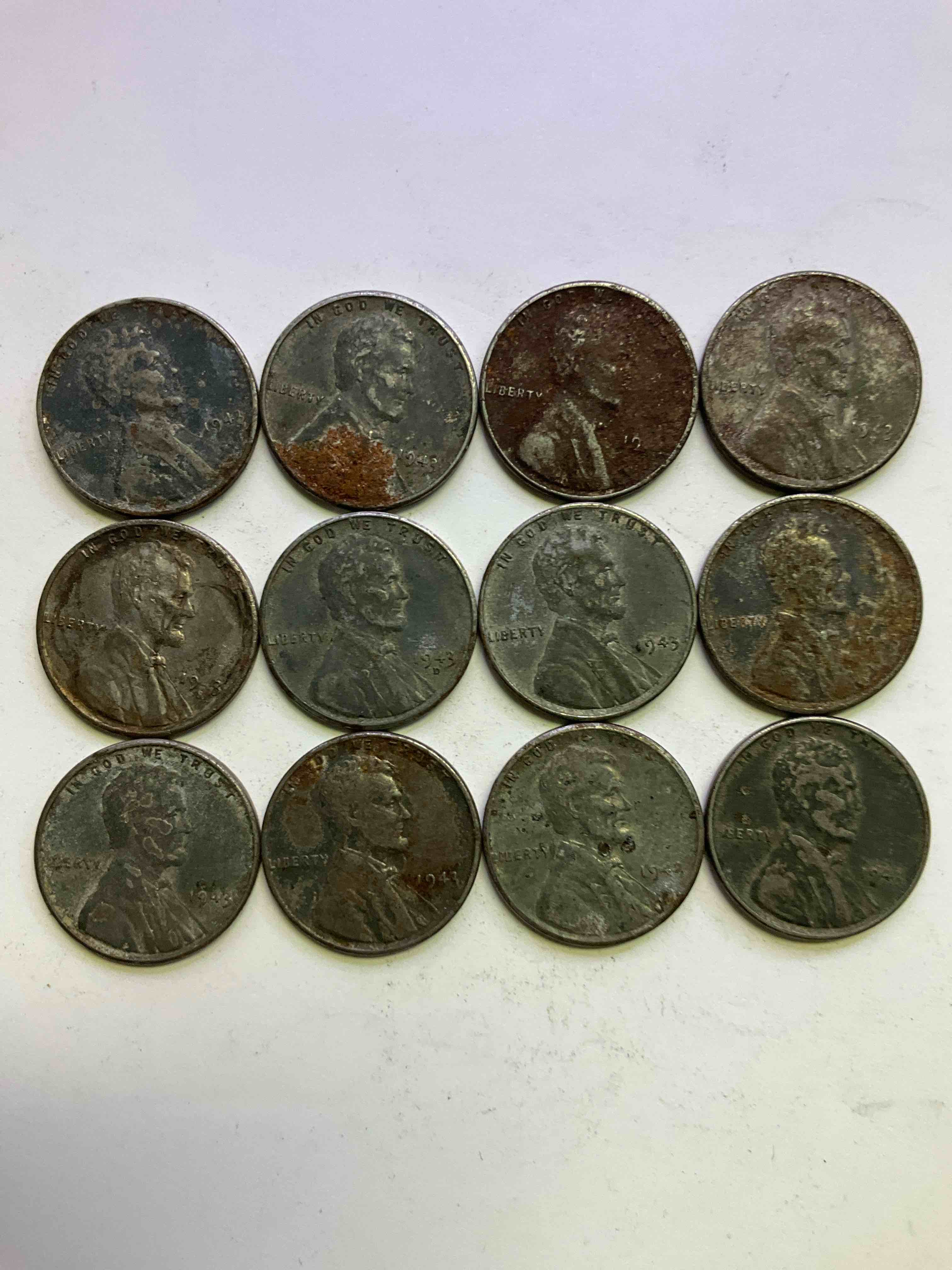 1943 World War Il History! Did You Know That In 1943 Copper Was So Valuable For Making Ammunition That The U.S. Treasury Made Pennies Out Of Steel?! 1943 STEEL Pennies Have Become Valuable, Rare Collector Items! Up For Auction Are Rare WWII Steel Pennies Appearing Circulated. Own Pieces Of World War II History That Are An Awesome Investment!