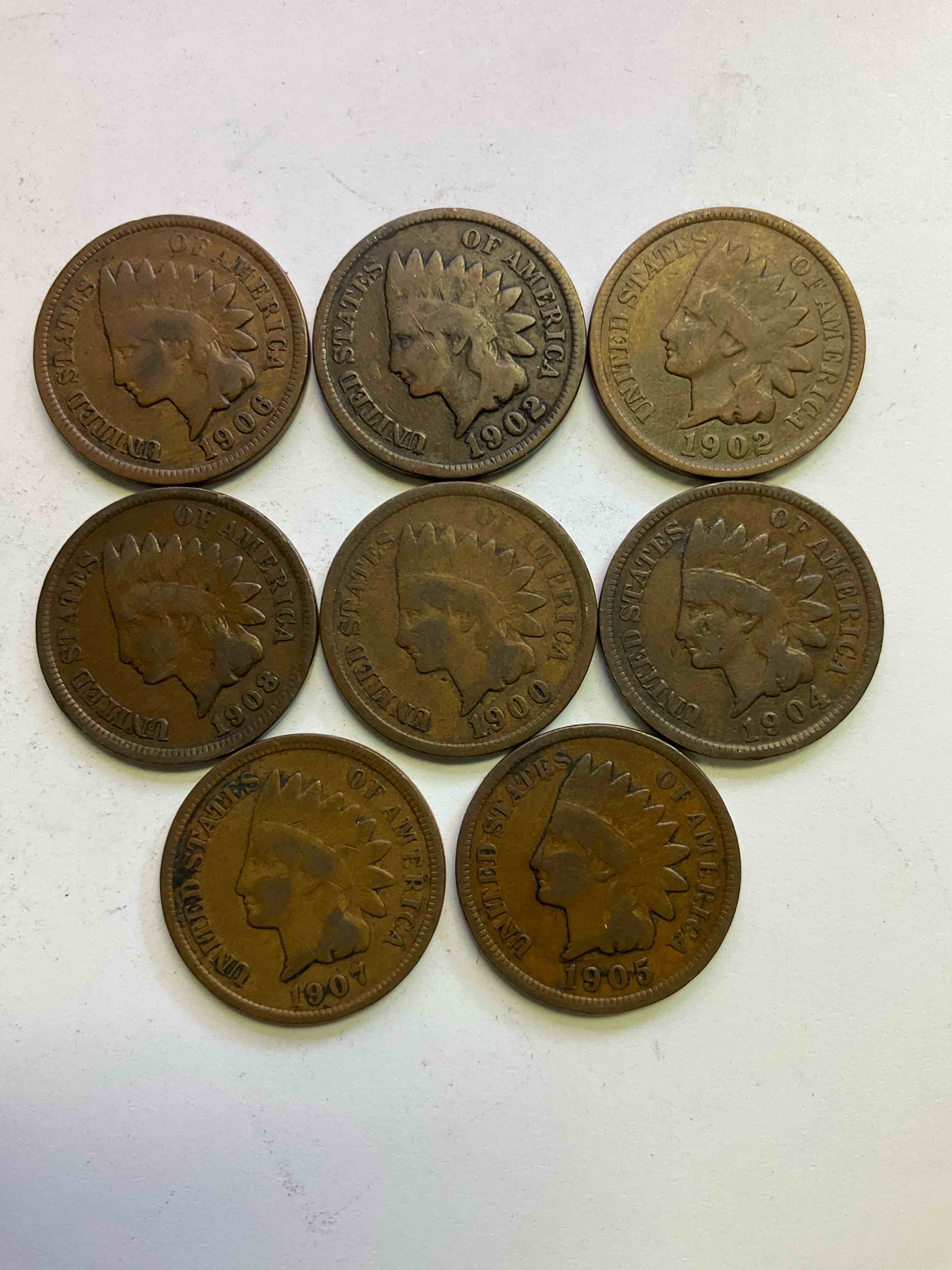 Indian Head Pennies! These Gorgeous U.S. Pennies Were Minted From 1859-1909 & Have Become Serious Collector Items! The "Indian Head" Design Is Actually A Representation Of Lady Liberty Wearing An Indian Headdress. Here Are Beautiful, Well-Kept Examples Representing Many Different Mint Years! Great For Collecting, Investing & Learning History, & Rare With Visible Dates!