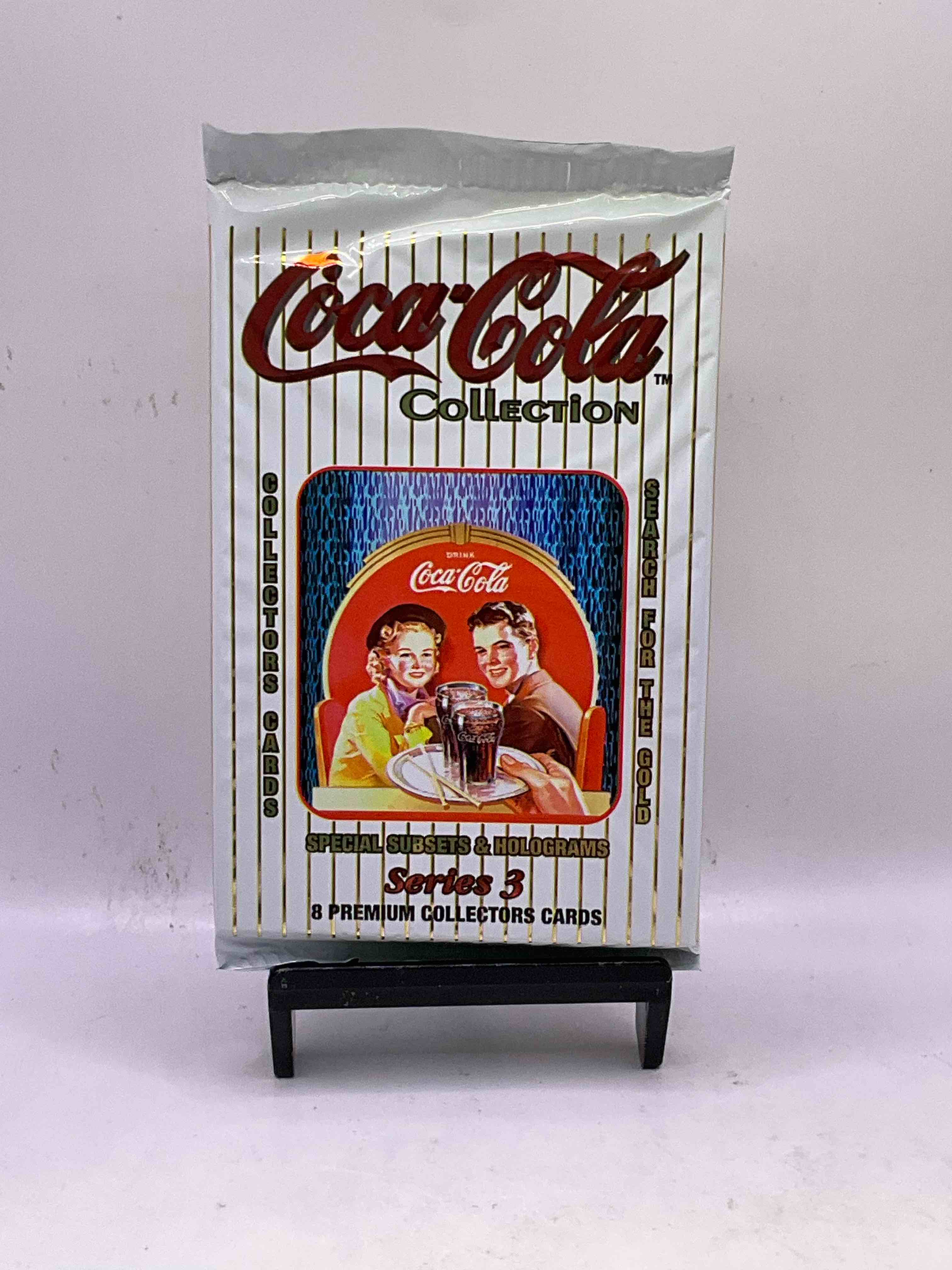 Coca Cola Collectors Rejoice! 1994 SERIES THREE Coke Collector Card Sealed Wax Packs, Direct From Original Retail Case! These Cards Are Super Rare & A Must For Coke Collectors! Search For Randomly Inserted Gold Cards, These Packs Are Nearly Impossible To Find!