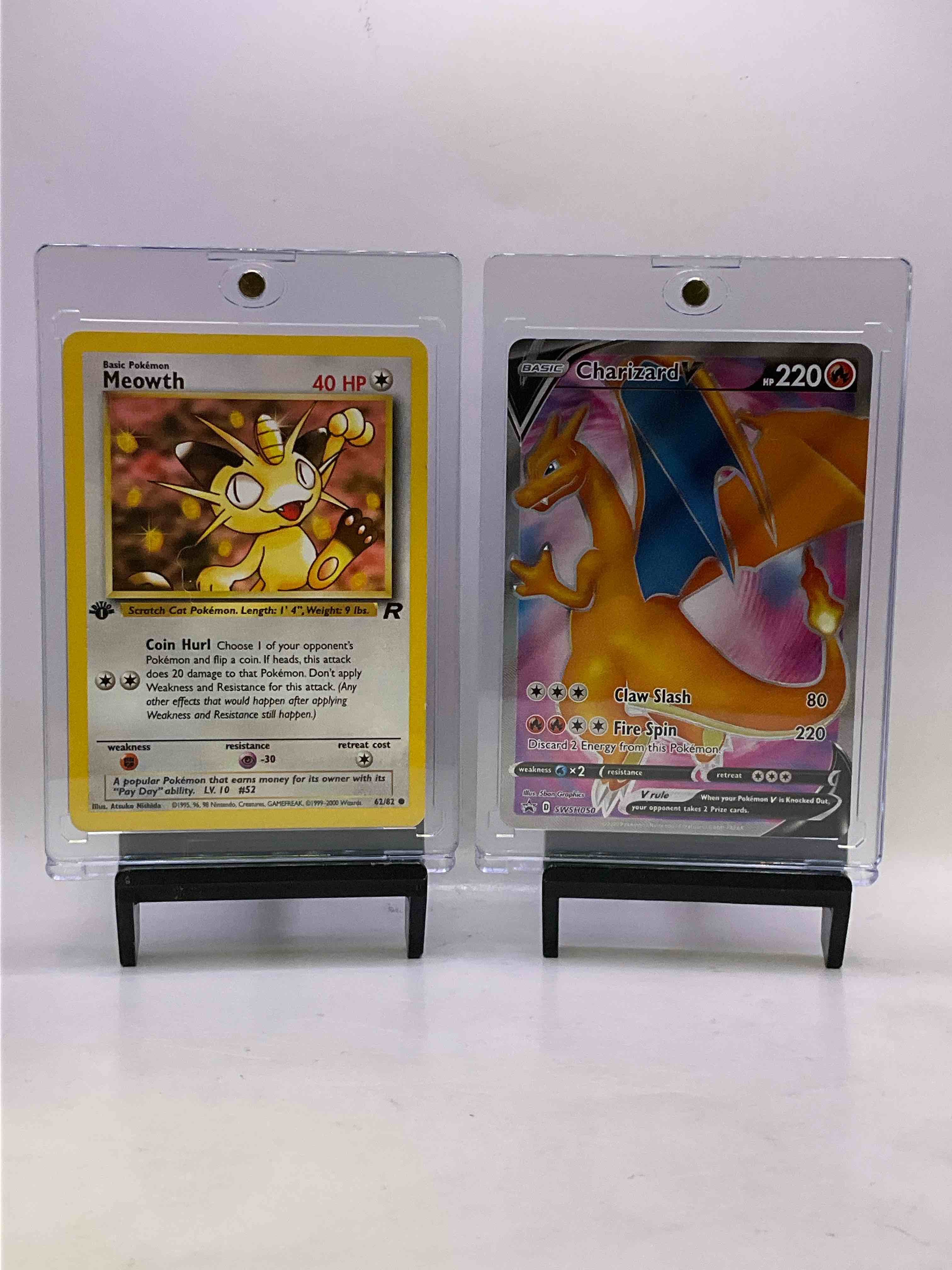 Charizard & Meowth Crazy Pokemon Card Combo! Refractor Charizard & Coin Hurl Meowth Along With Other Pokemon Including Holos! 50 Card Craziness! 