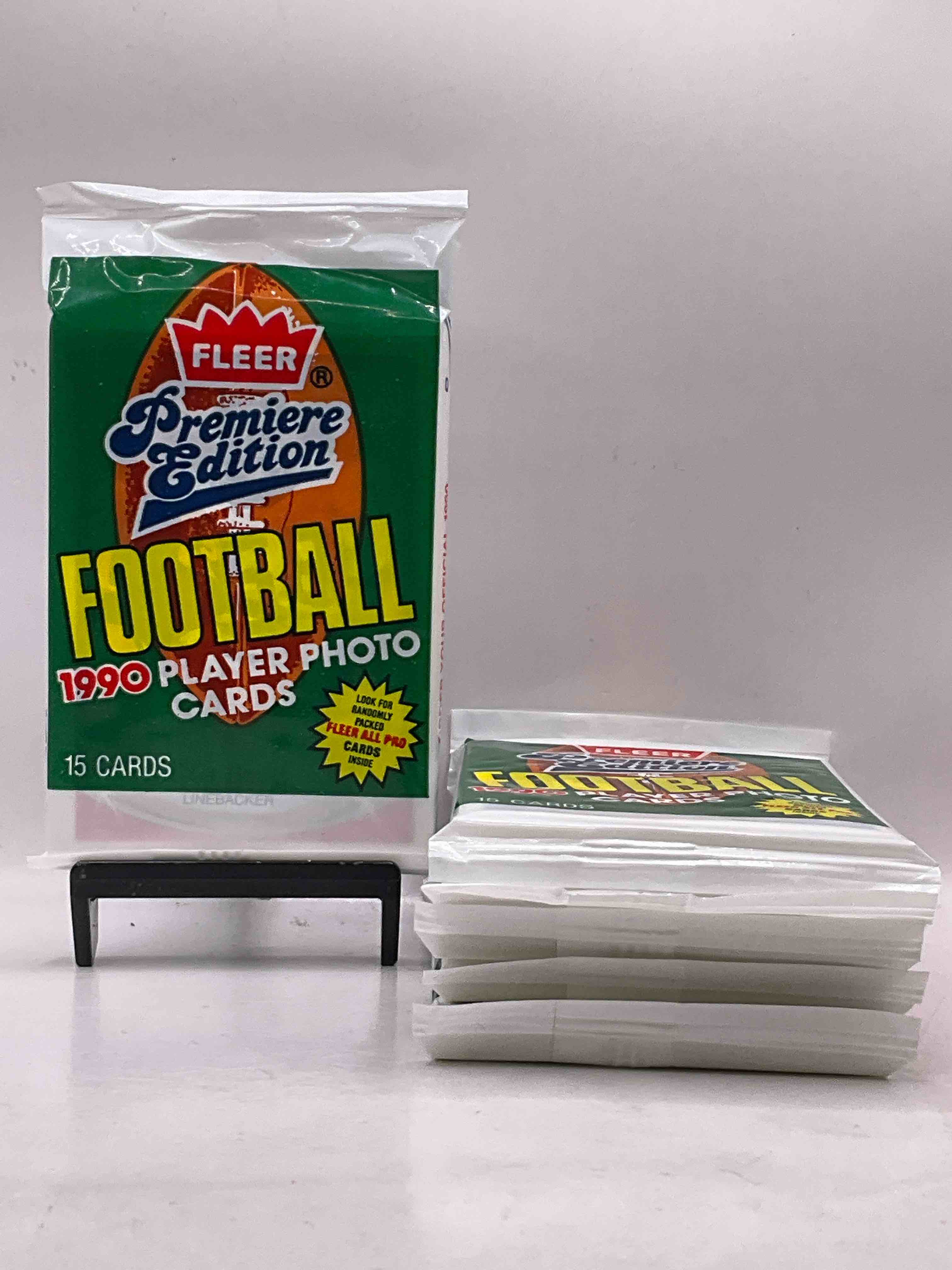 Awesome Premiere Edition Sports Cards! Emmitt Smith Rookie Year! 1990 Fleer Premiere Edition Unopened Packs Direct From Original Box! Search For Emmitt Smith Rookies!