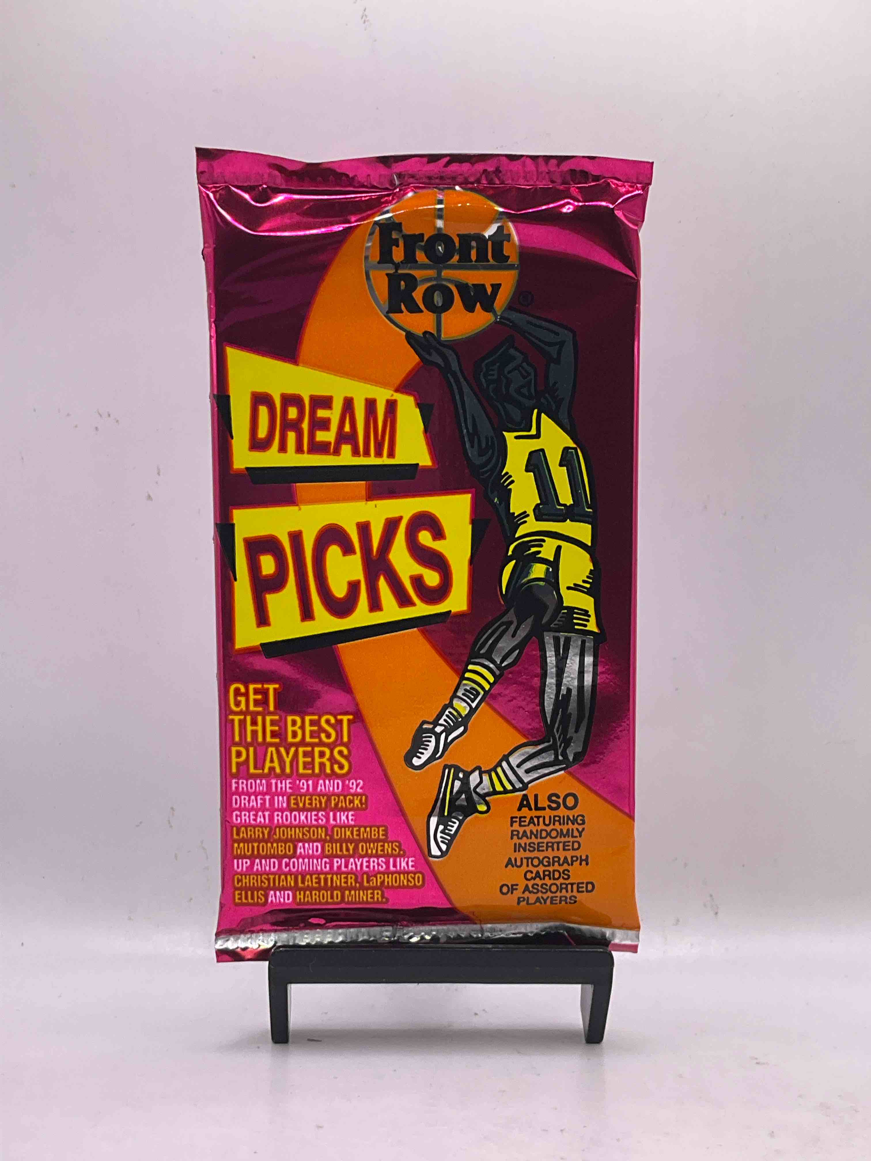 1991 Throwback Rarity! Here's Something You've Probably NEVER Seen! 1991 Front Row College Basketball / NBA Unopened Sealed Packs, Direct From Sealed Original Retail Case! Includes Randomly Inserted Rare Autograph Cards! Front Row Was The "Original" College Jersey Card Packs Back In The Day & Has Long Been Defunct. These Cards Are Becoming Serious Collector Items Due To Their Scarcity. These Things Are Serious Retro! Own Some Great Sports Card History & Something You'l Rarely See Again!