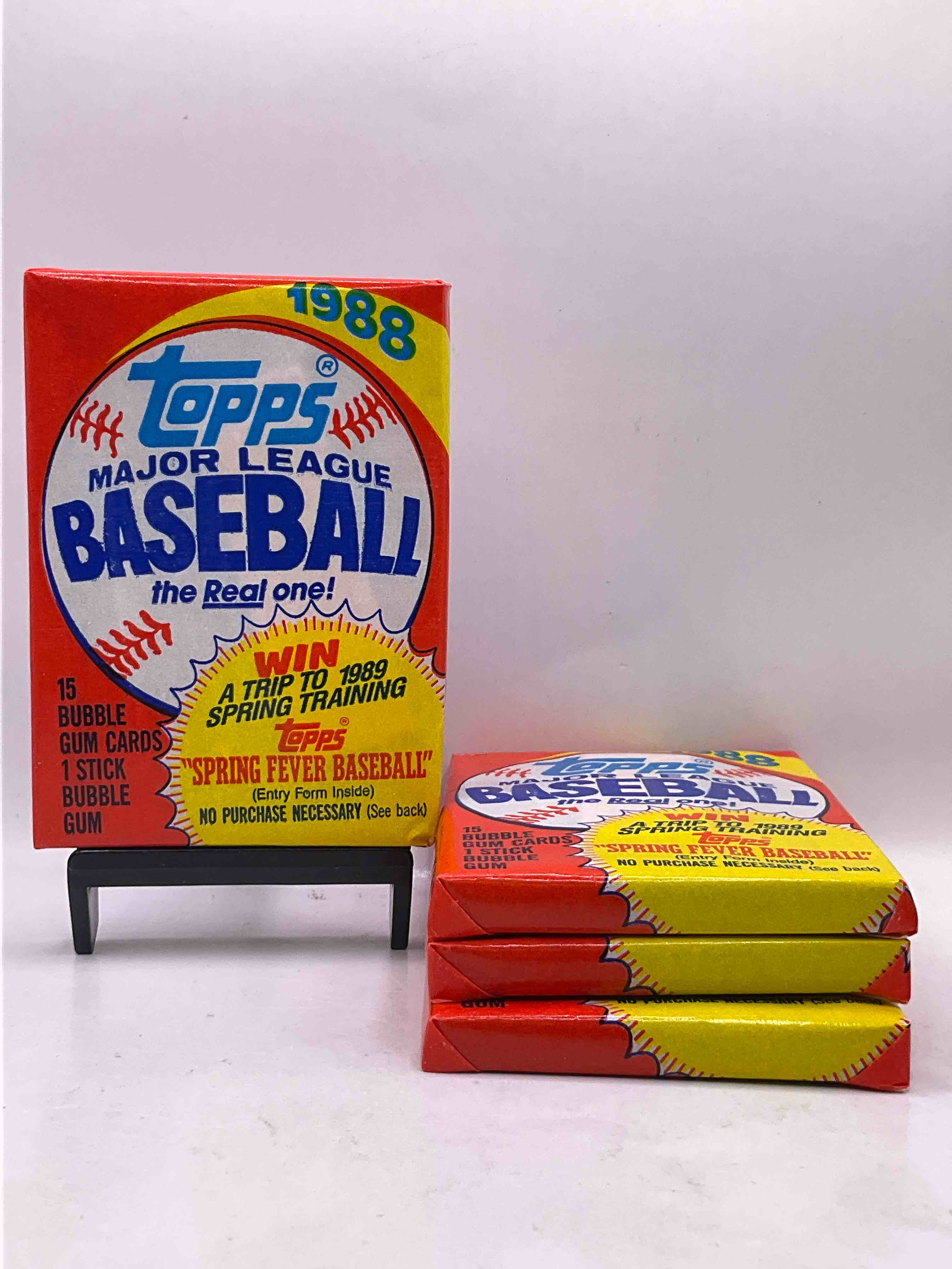 80’s Baseball Fan’s Rejoice! 1988 Topps Baseball Unopened Wax Packs Full Of Collectible Trading Cards! Search For Valuable Don Mattingly “World Of Baseball” & Nolan Ryan Cards Worth Hundreds In Perfect Condition! 
