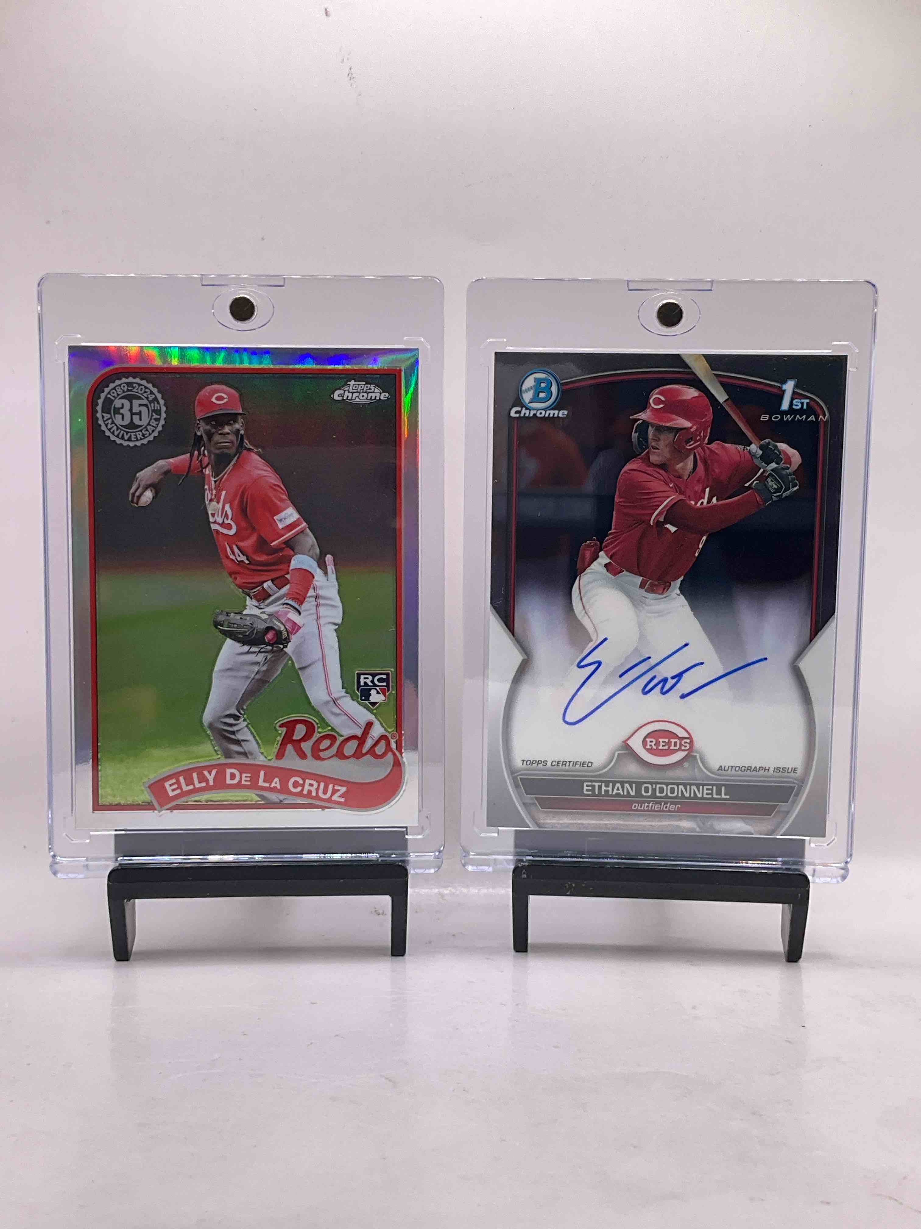 Cincinnati Reds Craziness! Elly De La Cruz Topps Chrome Rookie Card, Ethan O’Donnell 1st Bowman On Card Signature Card, Numbered Cards, Rookies, Stars & More! Modern, Vintage & Rare!