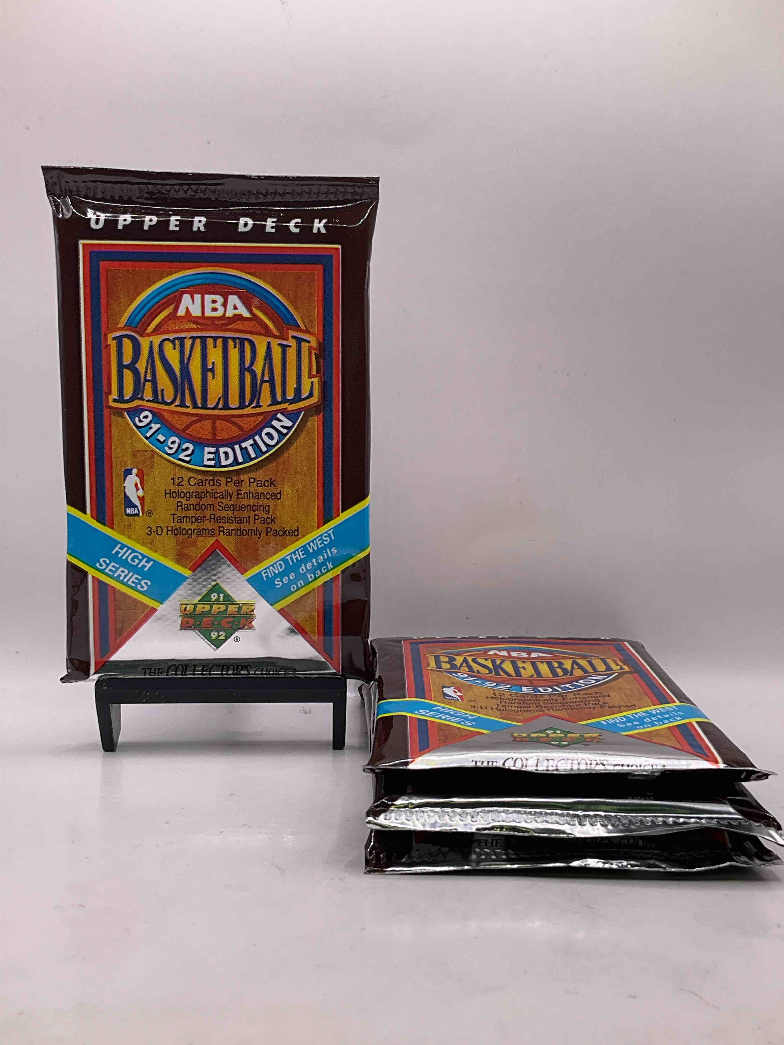 Wow, Find The West! 1991/92 HIGH SERIES Upper Deck NBA Basketball Sealed Pack, Direct From Original Sealed Retail Case! Potential To Find A Jerry West Signature Card Only In This High Series... Super Rare! Also Search For Valuable Michael Jordans & Too Many Great Cards To List! An Awesome Investment In Sports Card Memorabilia! You May Never See These Again, Super Rare!
