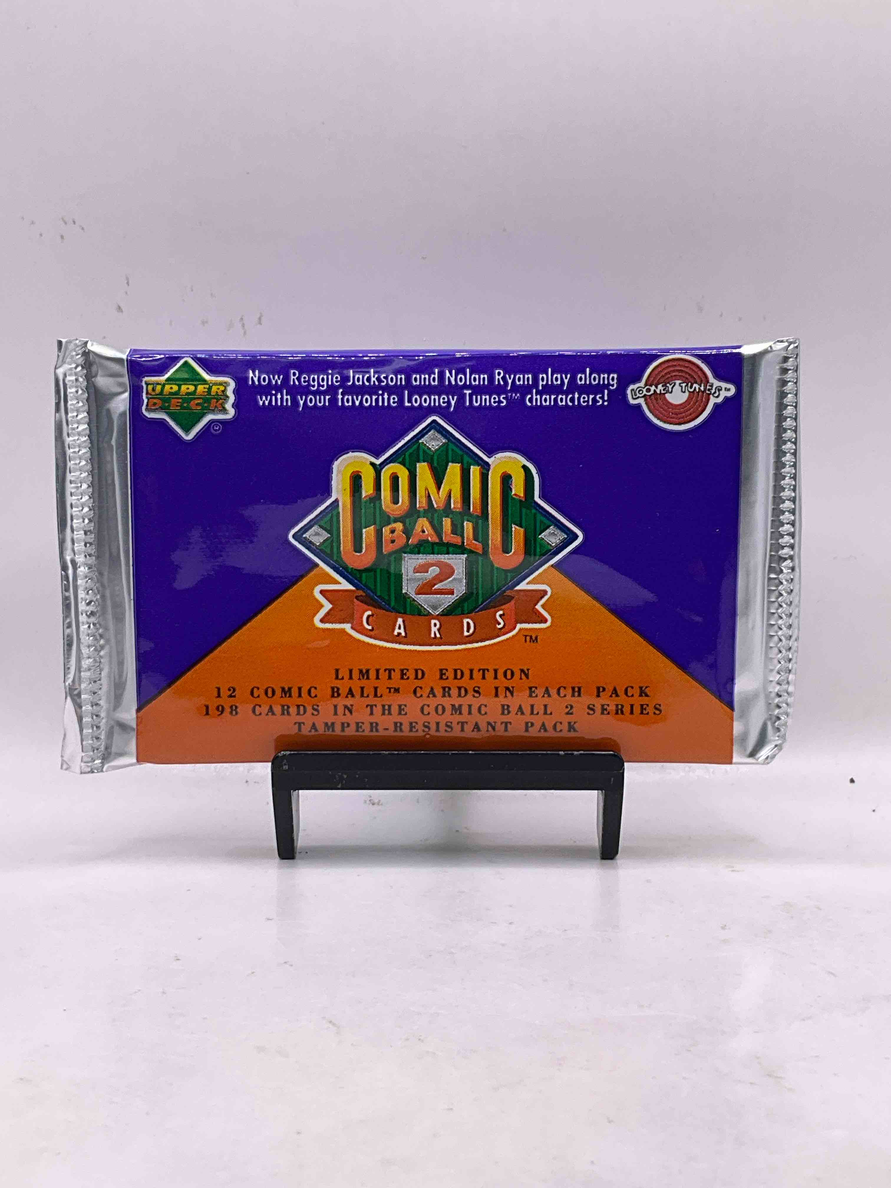 1991 Upper Deck Comic Ball 2 Unopened Packs! 12 Comic Cards Featuring Reggie Jackson & Nolan Ryan Alongside Your Favorite Looney Tunes Characters! 