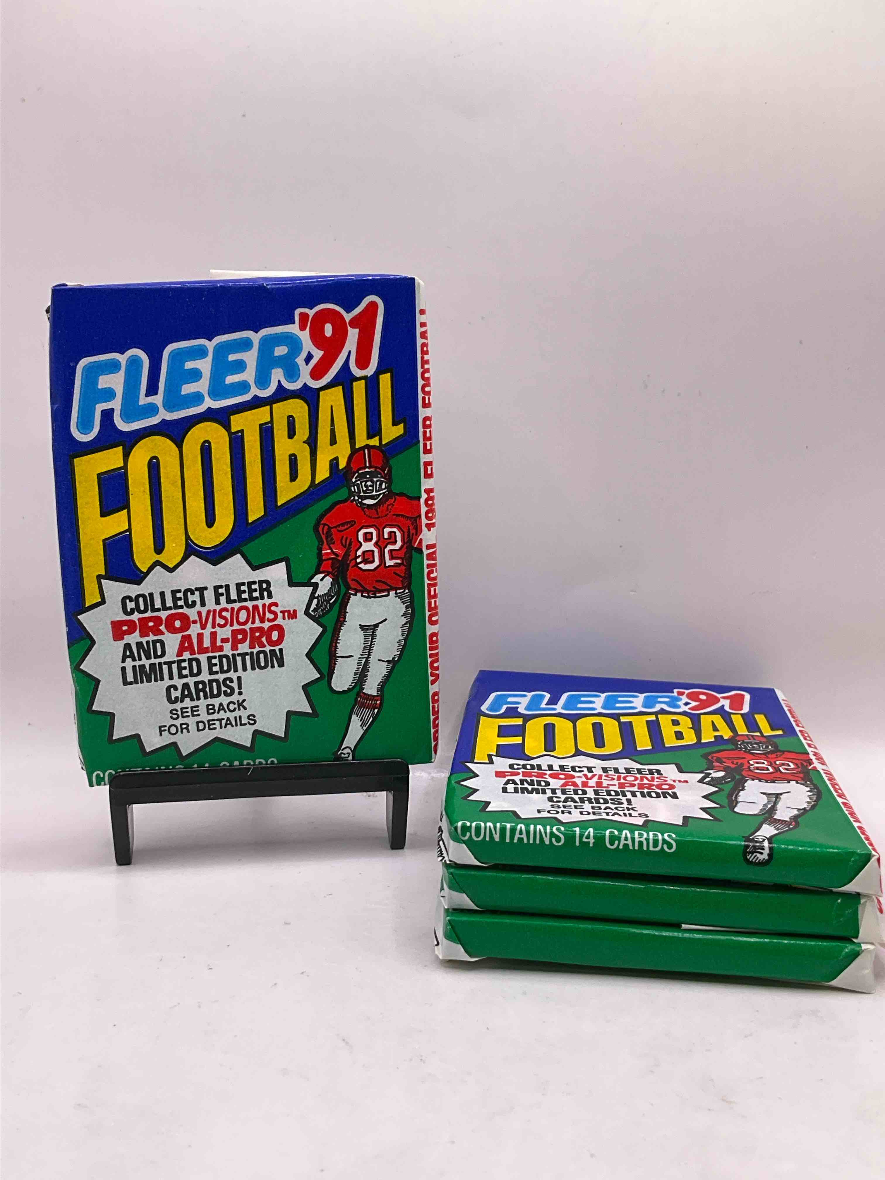 1991 fleer football unopened card pack! search for valuable joe montana & jerry rice cards! crazy packs from the early 90’s!