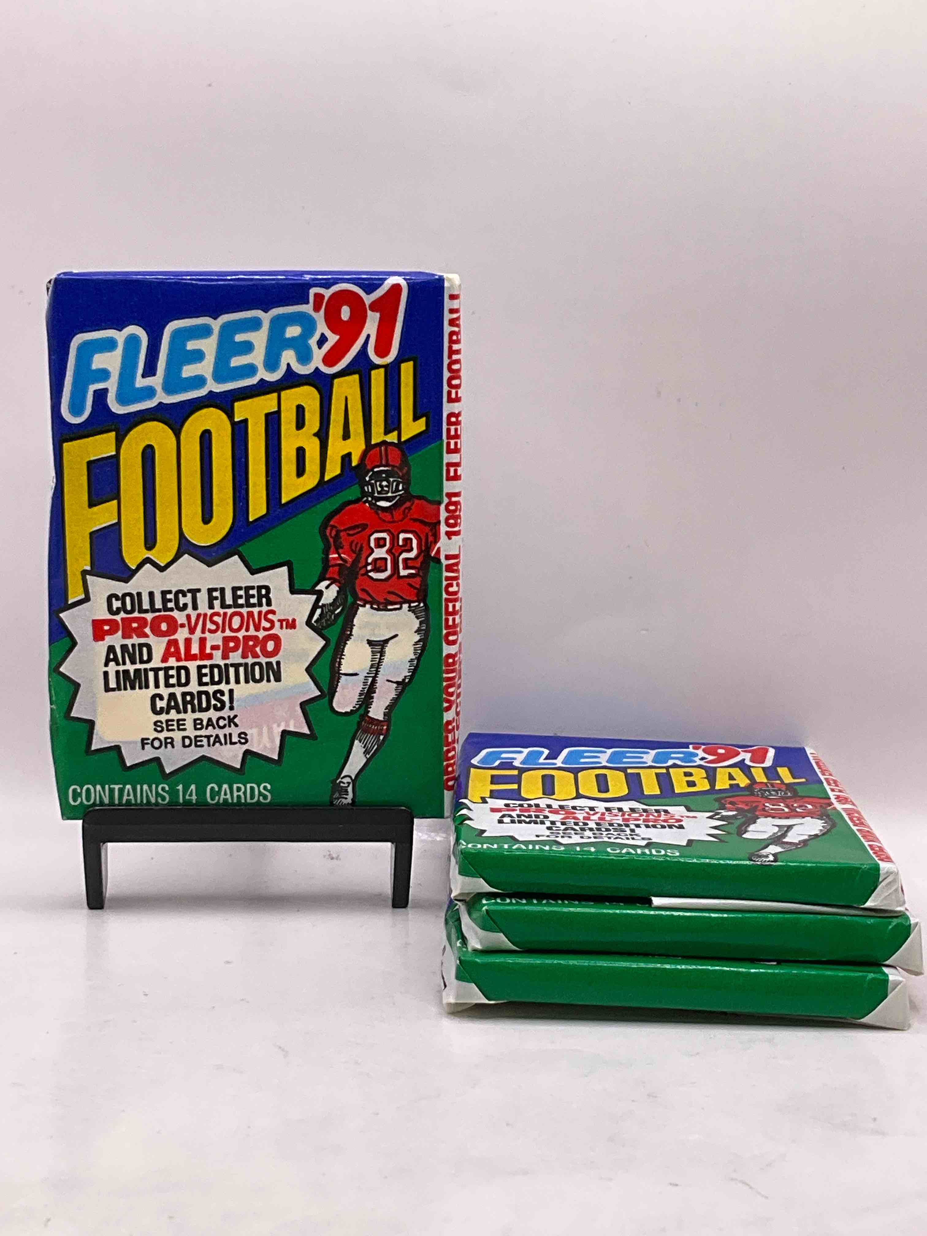 1991 fleer football unopened card pack! search for valuable joe montana & jerry rice cards! crazy packs from the early 90’s!