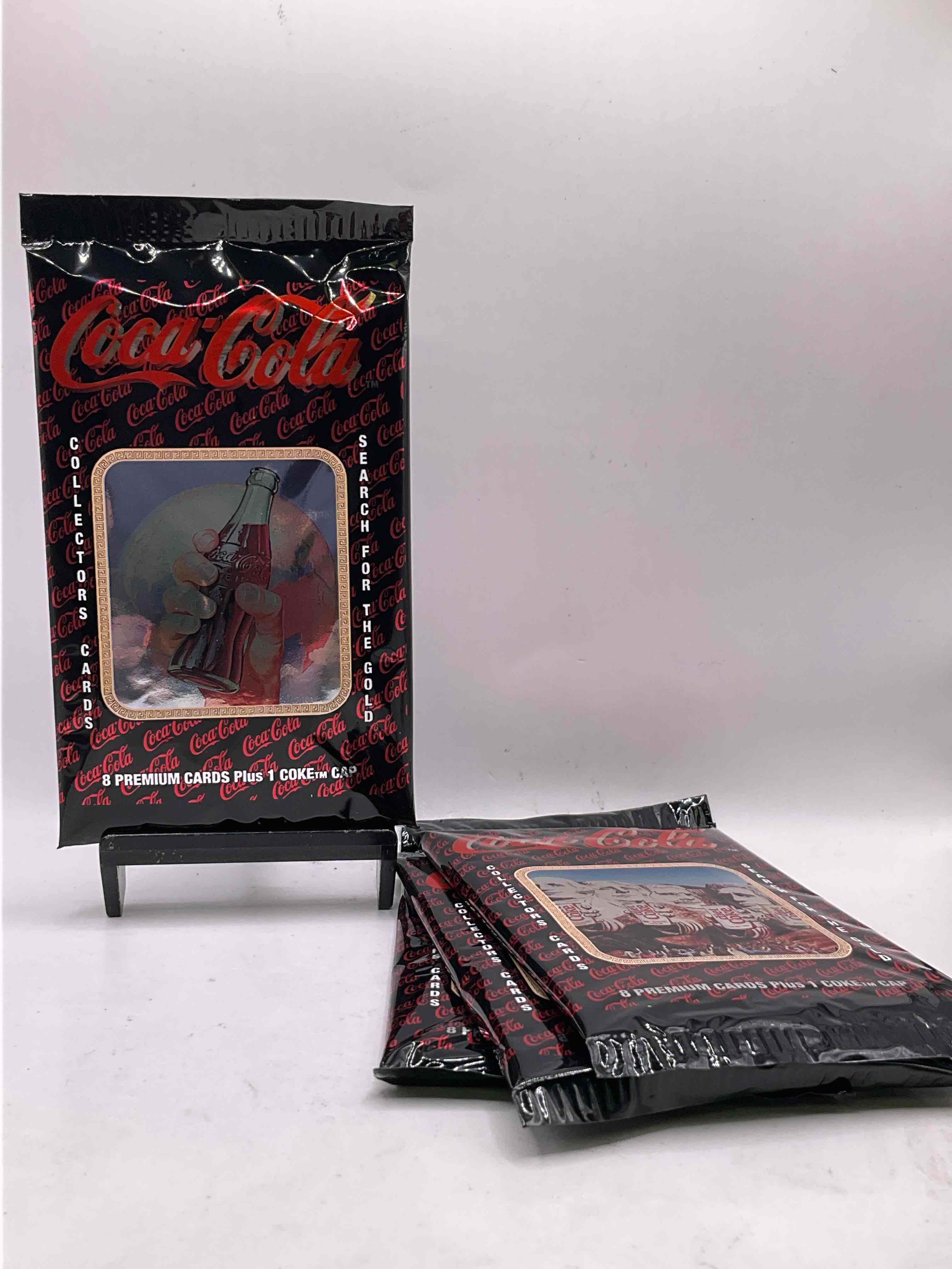 Coca Cola Collectors Rejoice! 1994 SERIES ONE Coke Collector Card Sealed Wax Packs, Direct From Original Retail Case! These Cards Are Super Rare & A Must For Coke Collectors! Search For Randomly Inserted Gold Cards, These Packs Are Nearly Impossible To Find!