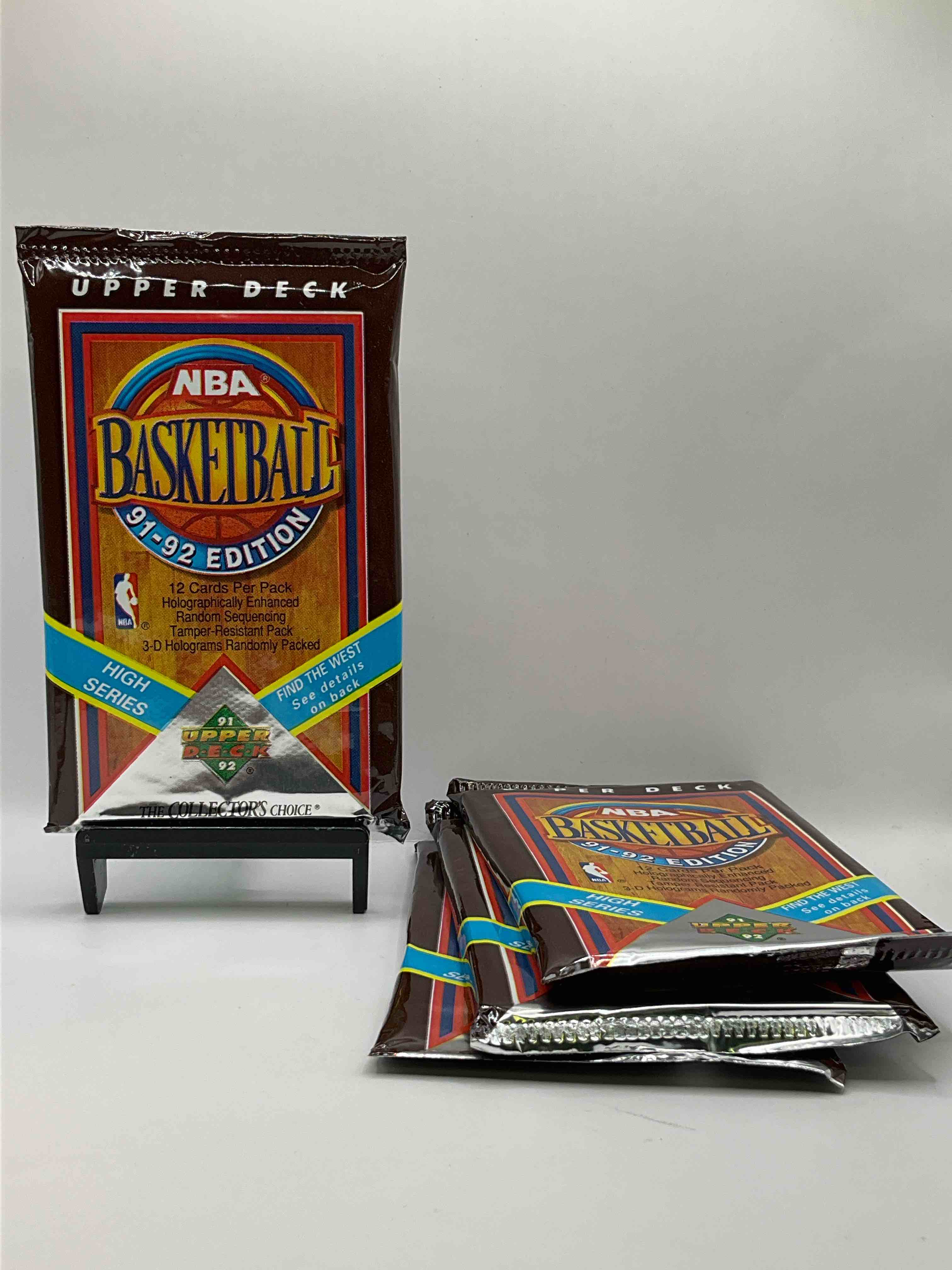 Wow, Find The West! 1991/92 HIGH SERIES Upper Deck NBA Basketball Sealed Pack, Direct From Original Sealed Retail Case! Potential To Find A Jerry West Signature Card Only In This High Series... Super Rare! Also Search For Valuable Michael Jordans & Too Many Great Cards To List! An Awesome Investment In Sports Card Memorabilia! You May Never See These Again, Super Rare!