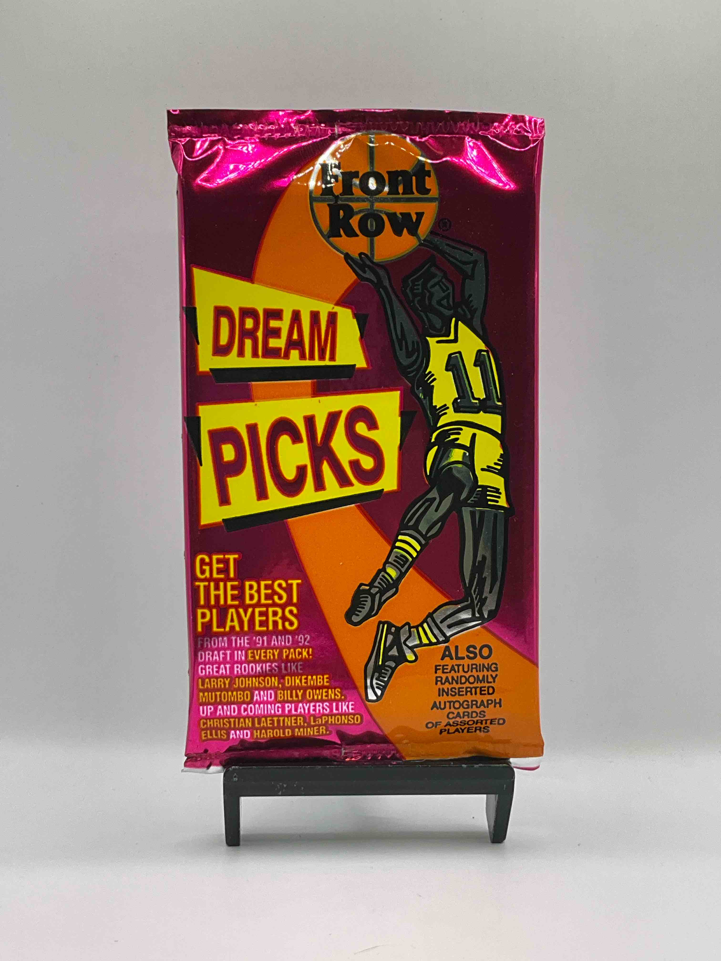 1991 Throwback Rarity! Here's Something You've Probably NEVER Seen! 1991 Front Row College Basketball / NBA Unopened Sealed Packs, Direct From Sealed Original Retail Case! Includes Randomly Inserted Rare Autograph Cards! Front Row Was The "Original" College Jersey Card Packs Back In The Day & Has Long Been Defunct. These Cards Are Becoming Serious Collector Items Due To Their Scarcity. These Things Are Serious Retro! Own Some Great Sports Card History & Something You'l Rarely See Again!