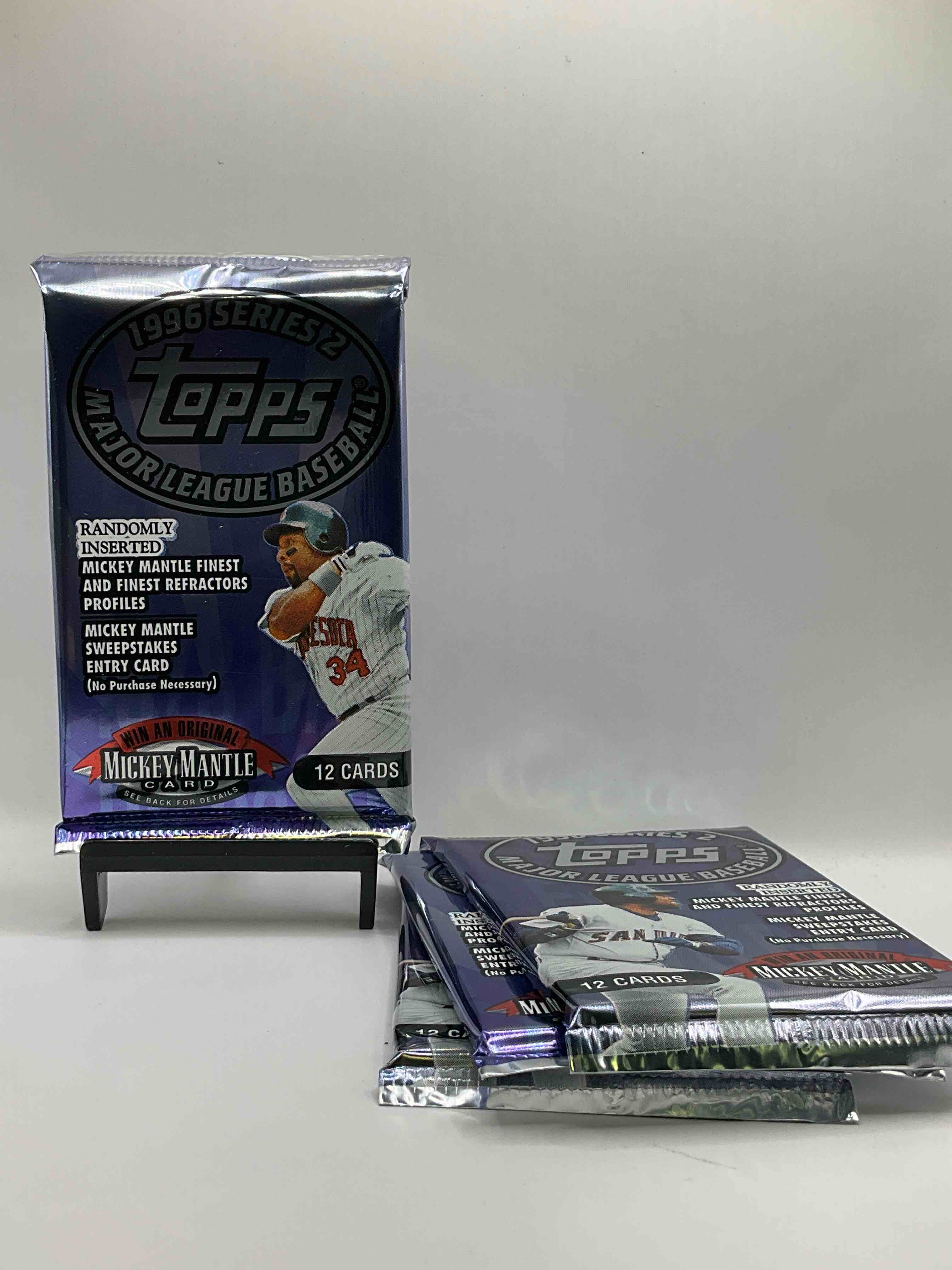 Randomly Inserted INSANE Mickey Mantle Finest Refractor Cards! No Way! 1996 Topps Series II Baseball Unopened Packs, Straight From Box! Search For Some Crazy Cards Like Chipper Jones MLB Second Year Card, Derek Jeter, Ken Griffey Jr & So Much More! 90’s Baseball Fans Rejoice! 