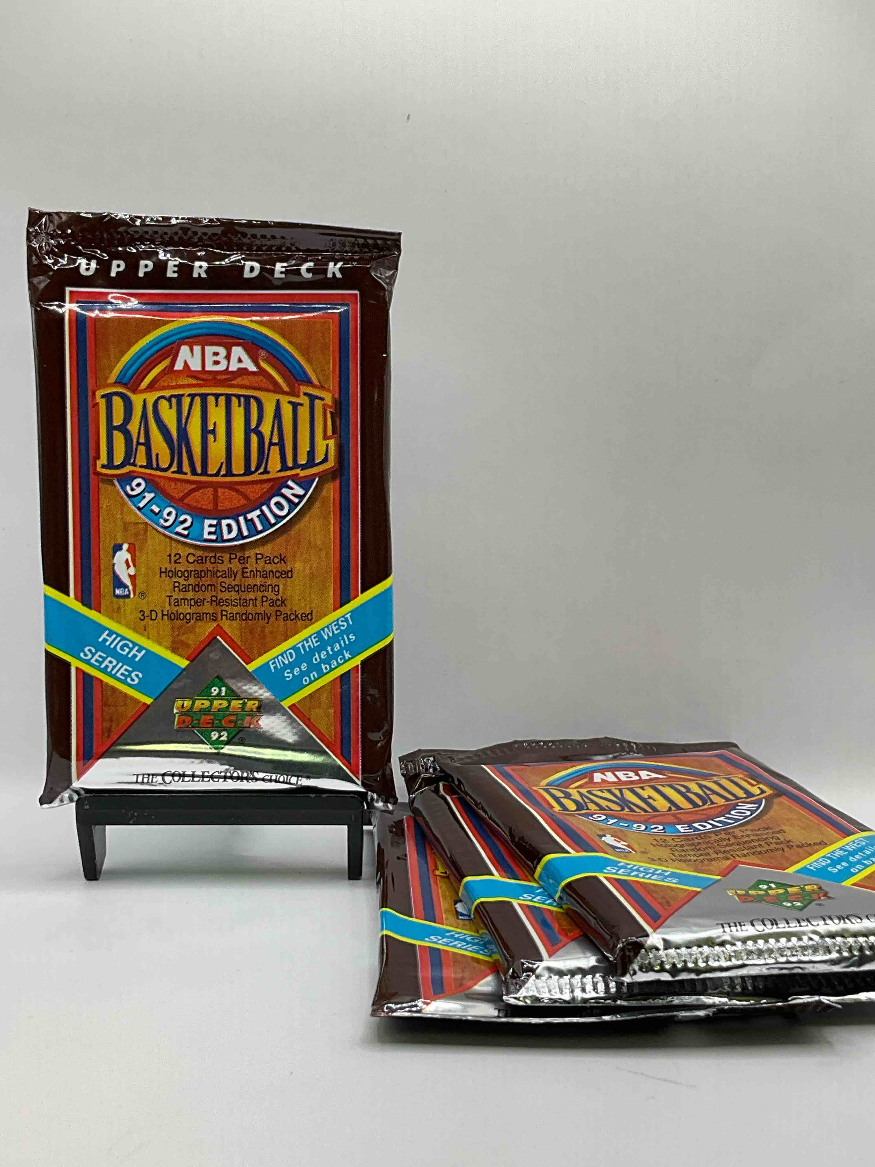 Wow, Find The West! 1991/92 HIGH SERIES Upper Deck NBA Basketball Sealed Pack, Direct From Original Sealed Retail Case! Potential To Find A Jerry West Signature Card Only In This High Series... Super Rare! Also Search For Valuable Michael Jordans & Too Many Great Cards To List! An Awesome Investment In Sports Card Memorabilia! You May Never See These Again, Super Rare!