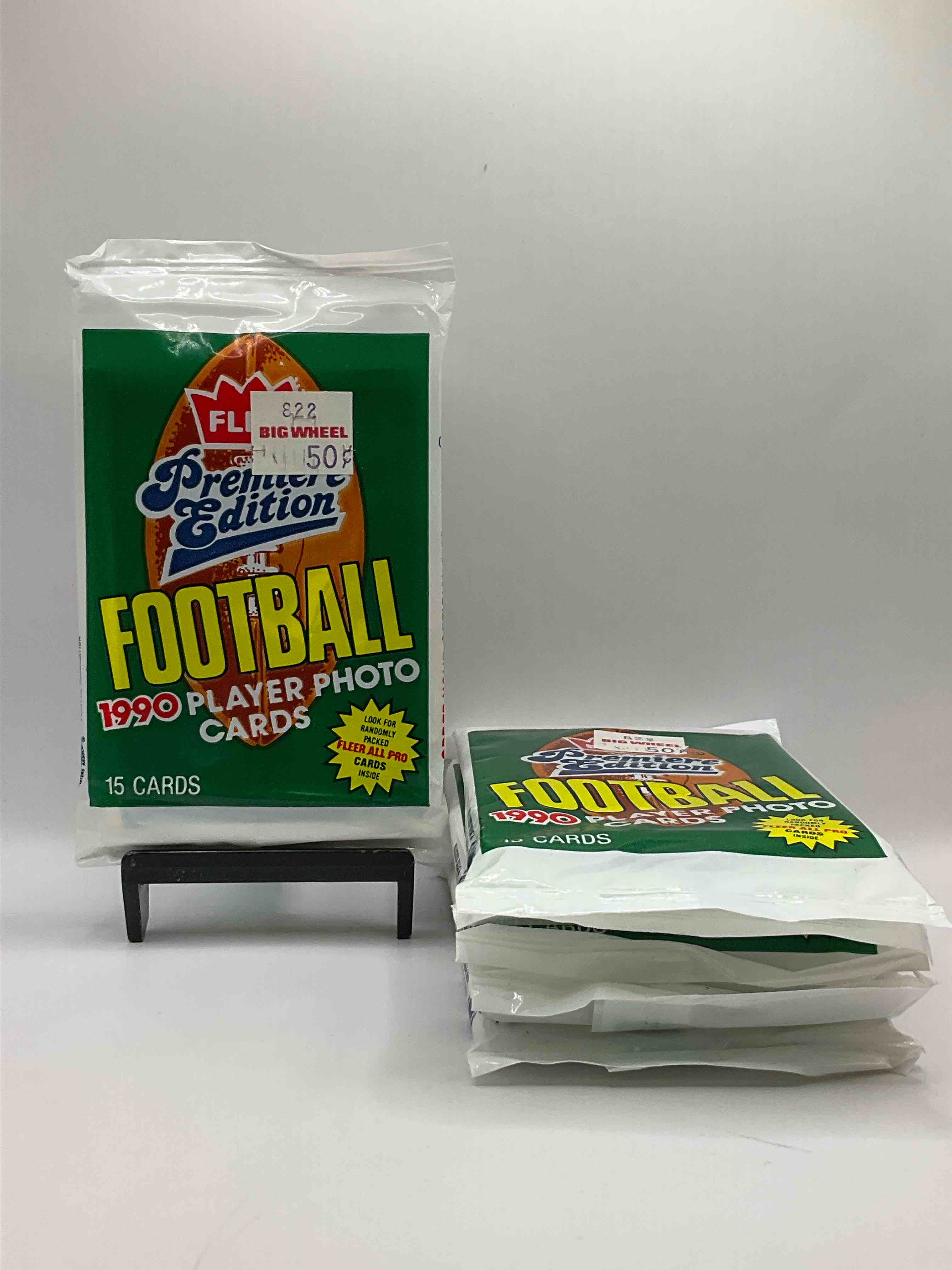 Awesome Premiere Edition Sports Cards! Emmitt Smith Rookie Year! 1990 Fleer Premiere Edition Unopened Packs Direct From Original Box! Search For Emmitt Smith Rookies!