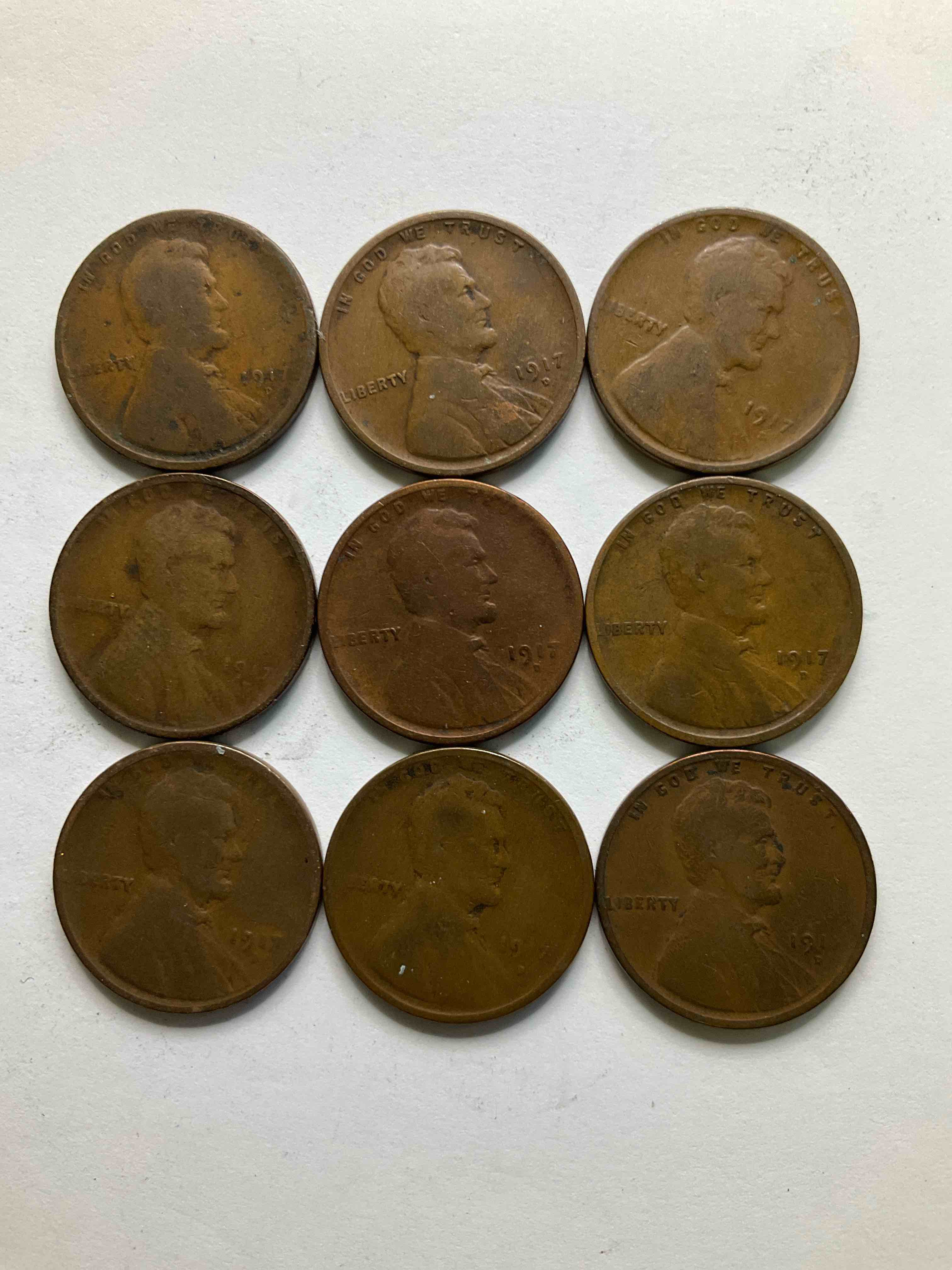 1917 World War One Pennies! 1917 Is A Year The World Would Never Forget, As It Was The Year World War One Ended. These Awesome 1917 Wheat Pennies Are True Pieces Of History And Very Hard To Find & Collect! Own Incredible Pieces Of Rare History!