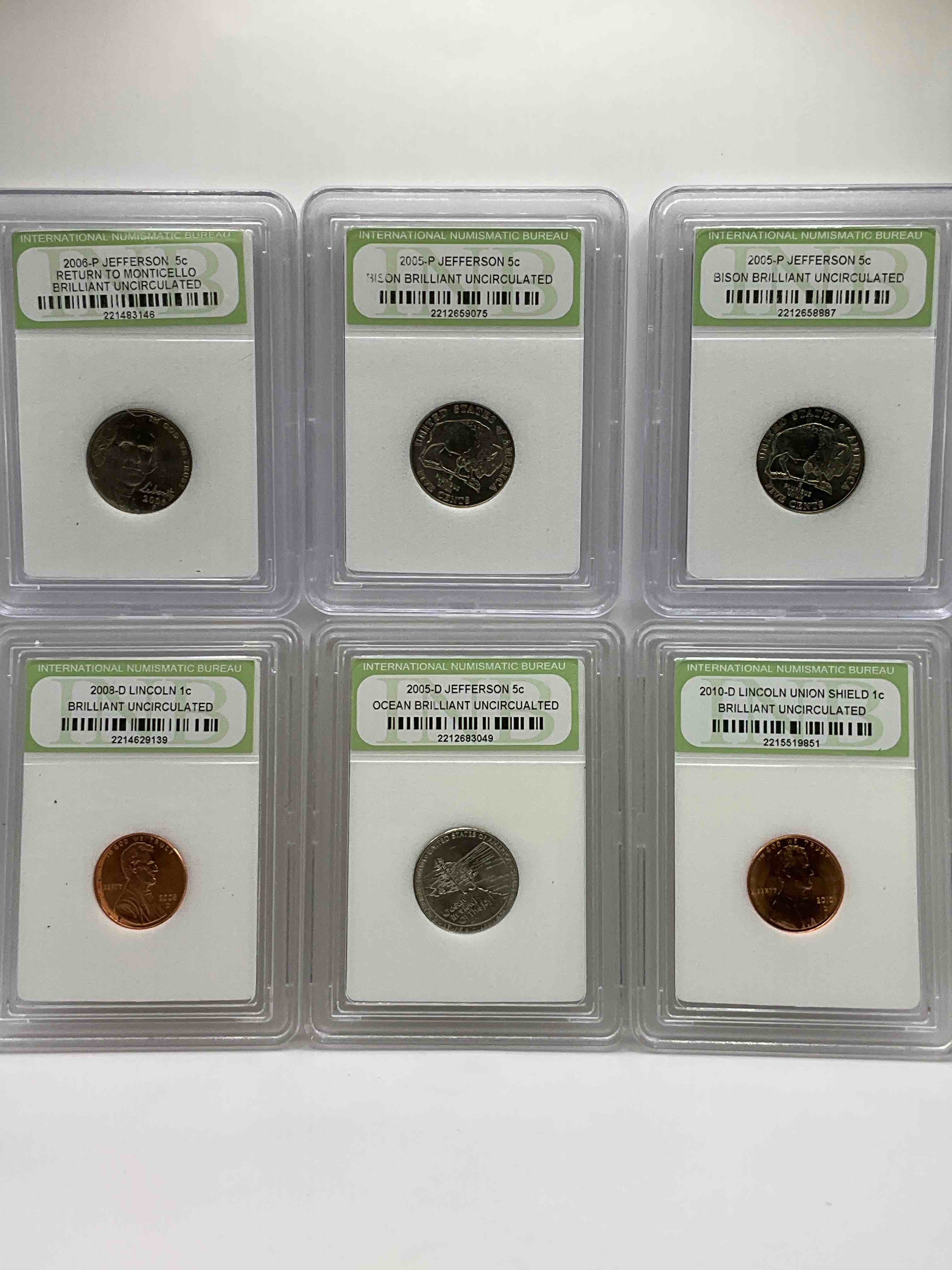 Collector's Dream! Six Different Rare, Slabbed U.S. Collector Coins In Certified/Catalogued Protective Slab Cases! A Great Way to Build An Incredible Collection Of Protected, Rare U.S. Coins! Great For The Coin Fan & Collector!