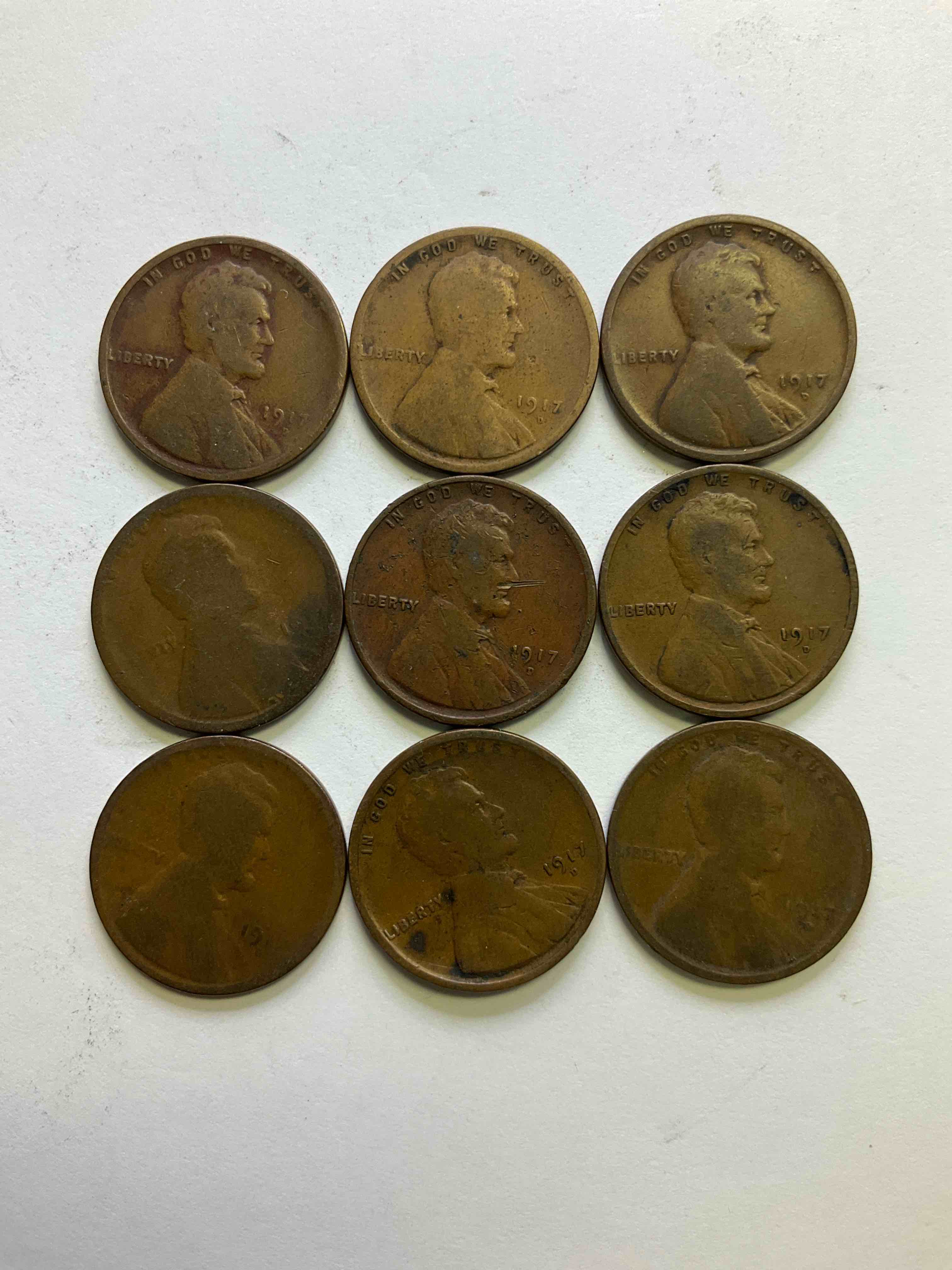 1917 World War One Pennies! 1917 Is A Year The World Would Never Forget, As It Was The Year World War One Ended. These Awesome 1917 Wheat Pennies Are True Pieces Of History And Very Hard To Find & Collect! Own Incredible Pieces Of Rare History!