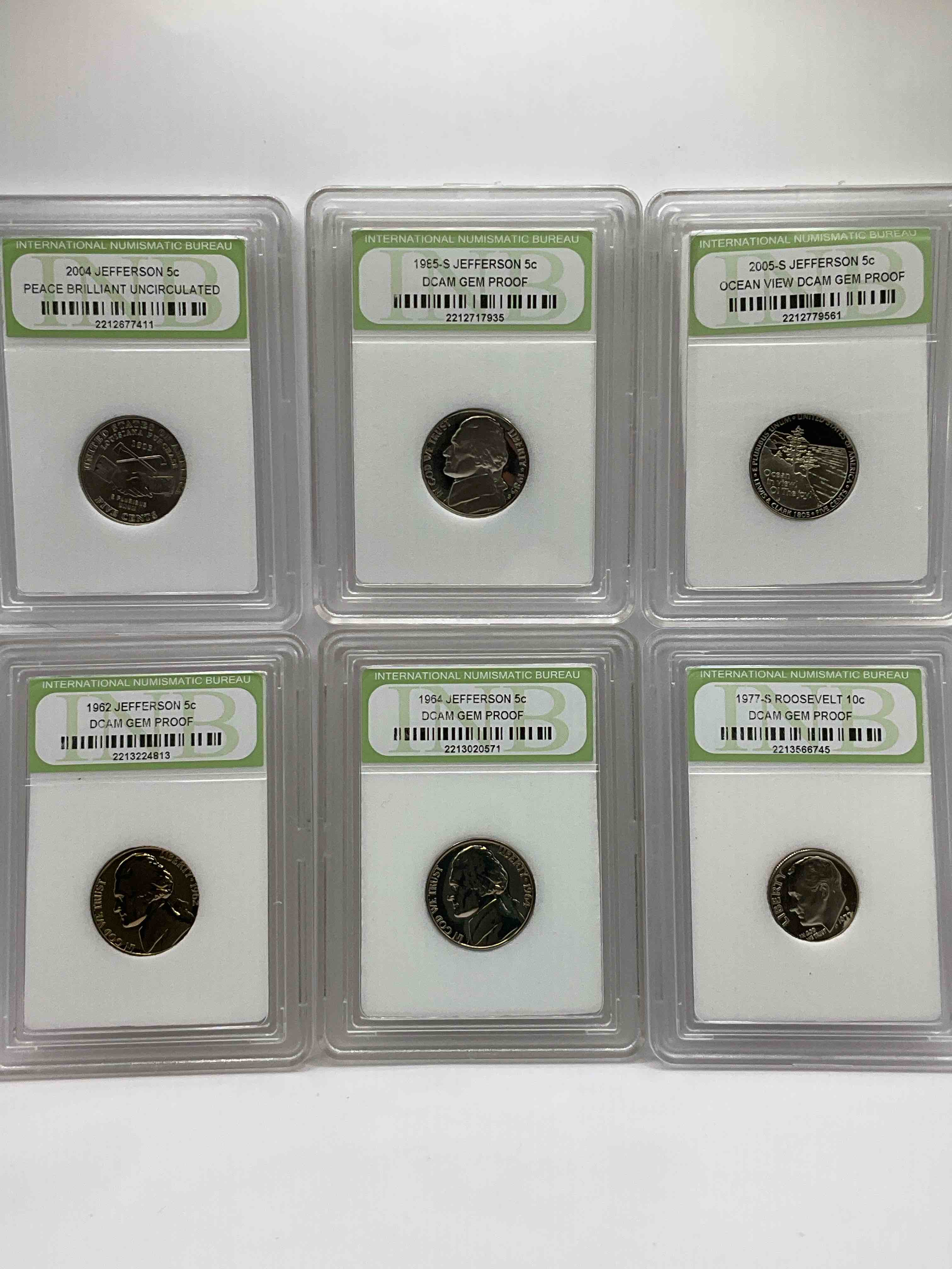Collector's Dream! Six Different Rare, Slabbed U.S. Collector Coins In Certified/Catalogued Protective Slab Cases! A Great Way to Build An Incredible Collection Of Protected, Rare U.S. Coins! Great For The Coin Fan & Collector!
